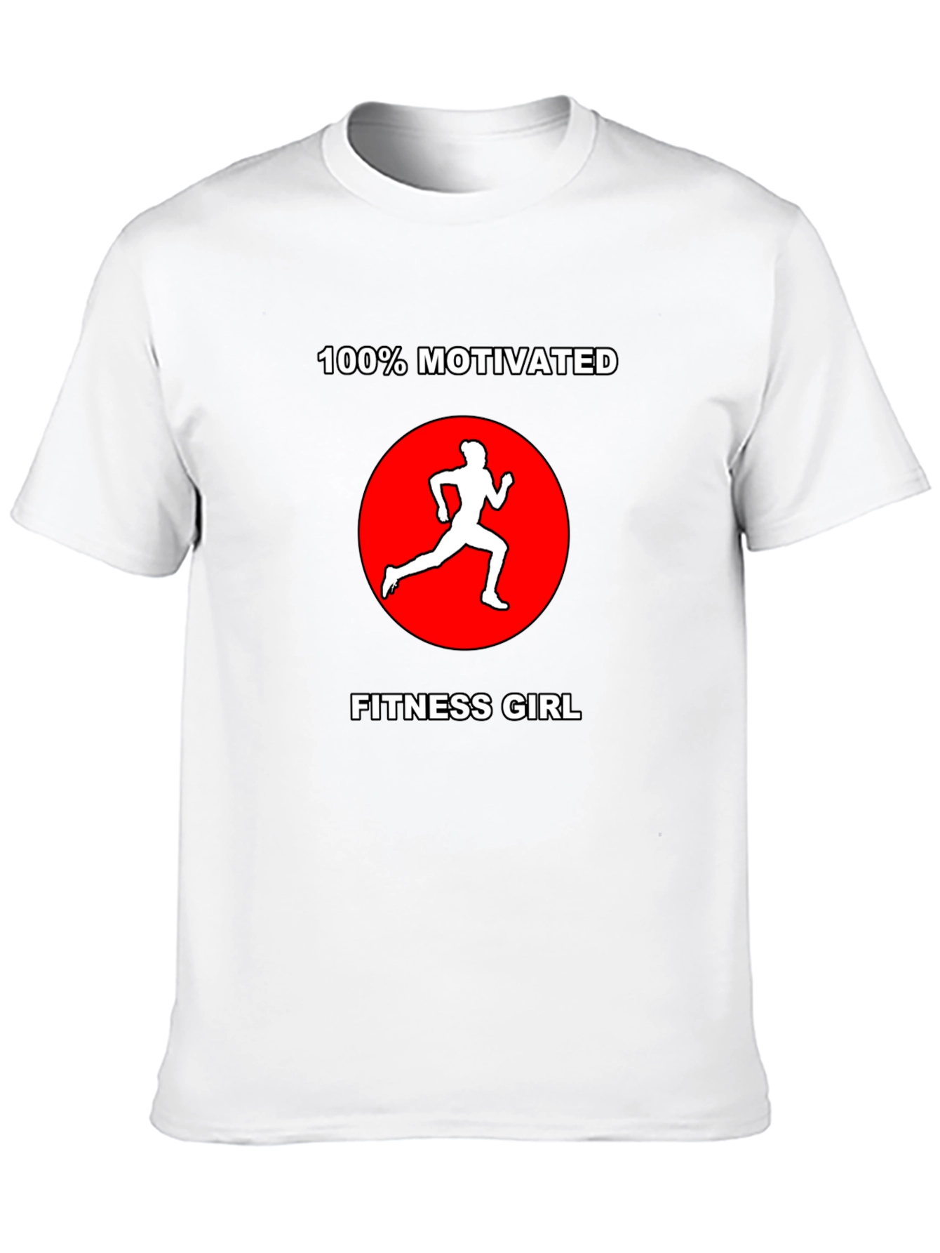 Motivated Fitness Girl Black T-Shirt