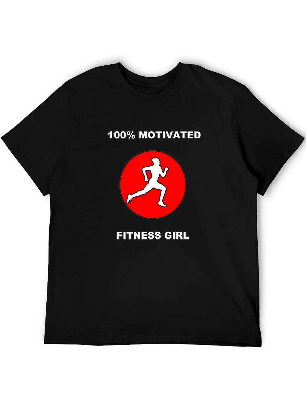 Motivated Fitness Girl Black T-Shirt