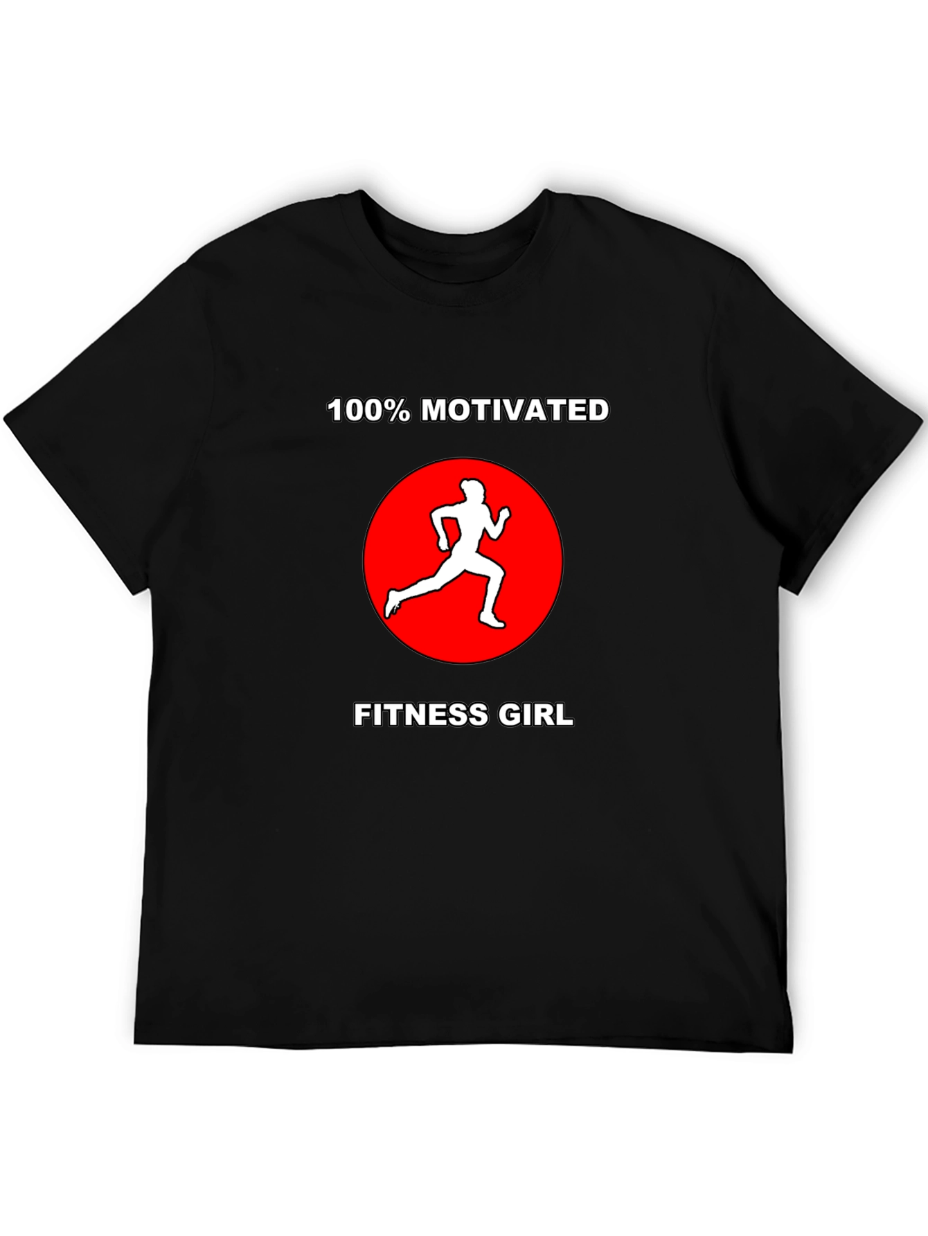 Motivated Fitness Girl Black T-Shirt