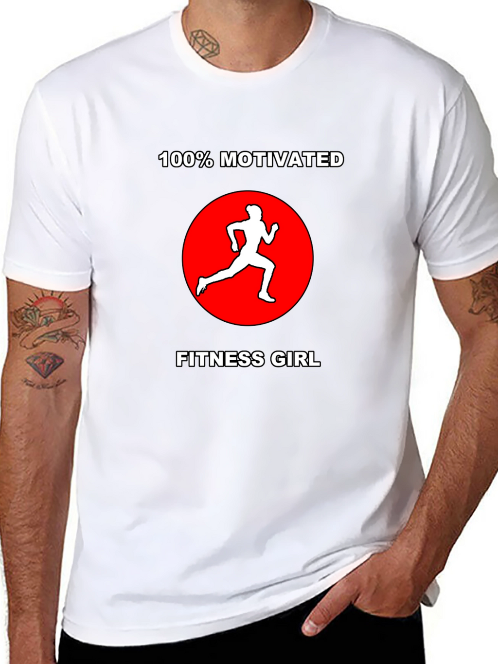 Motivated Fitness Girl Black T-Shirt