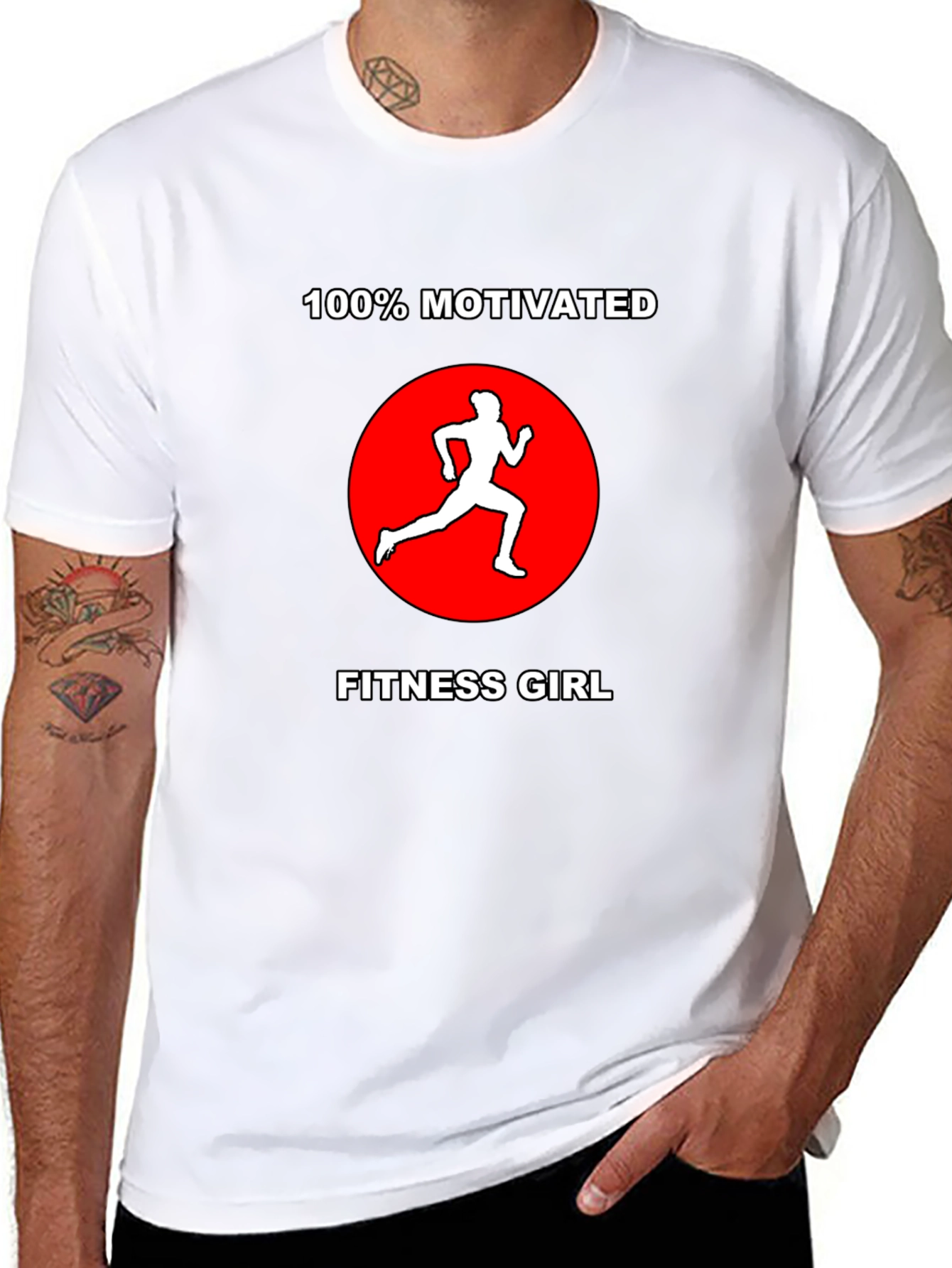 Motivated Fitness Girl Black T-Shirt