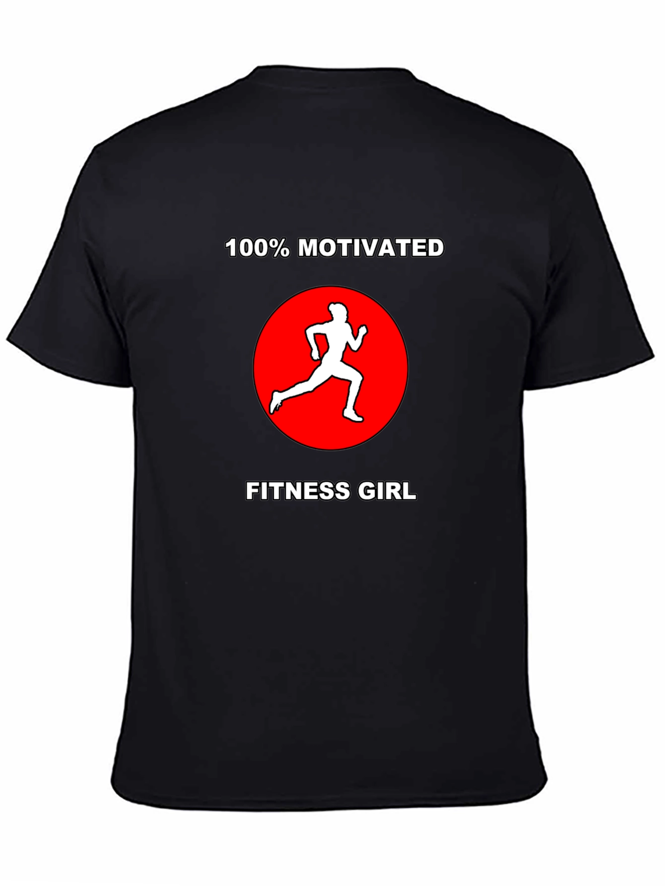 Motivated Fitness Girl Black T-Shirt