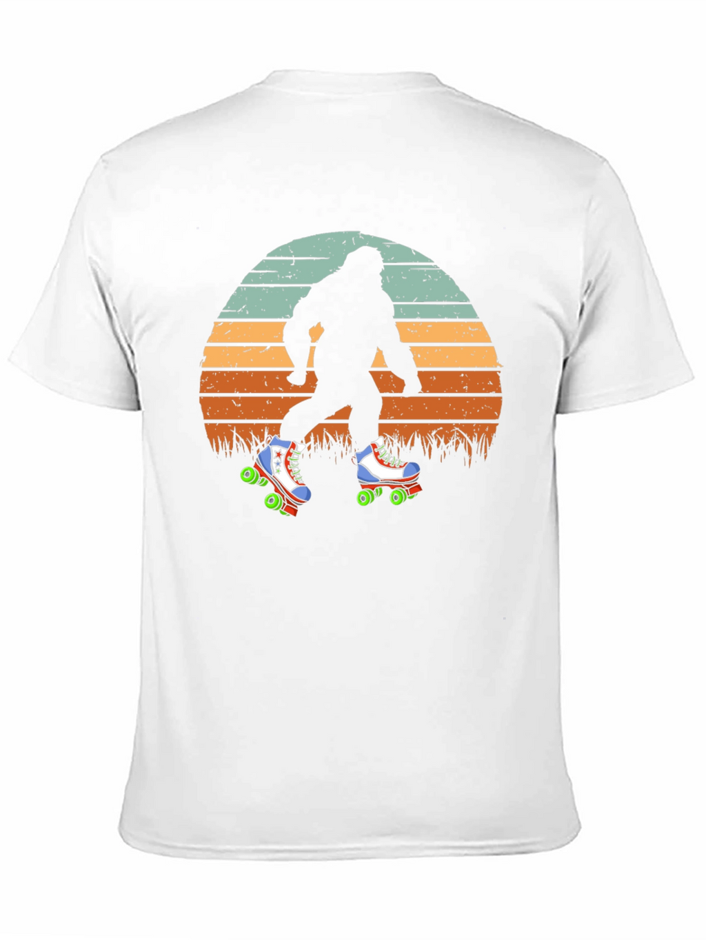 Bigfoot Roller Skating Sunset T-Shirt