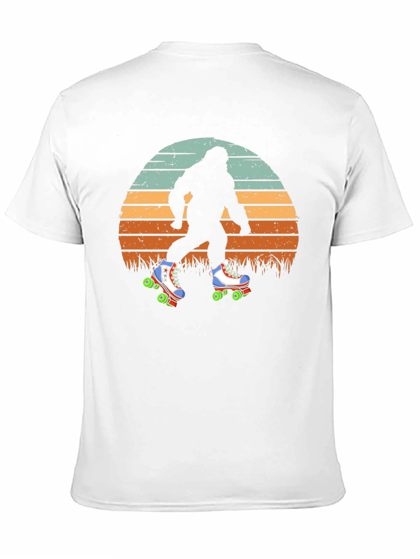 Bigfoot Roller Skating Sunset T-Shirt