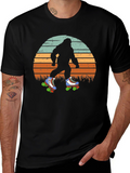 Bigfoot Roller Skating Sunset T-Shirt