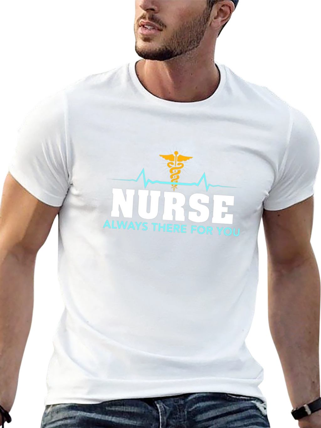 Nurse Always There T-Shirt - Black Cotton Tee