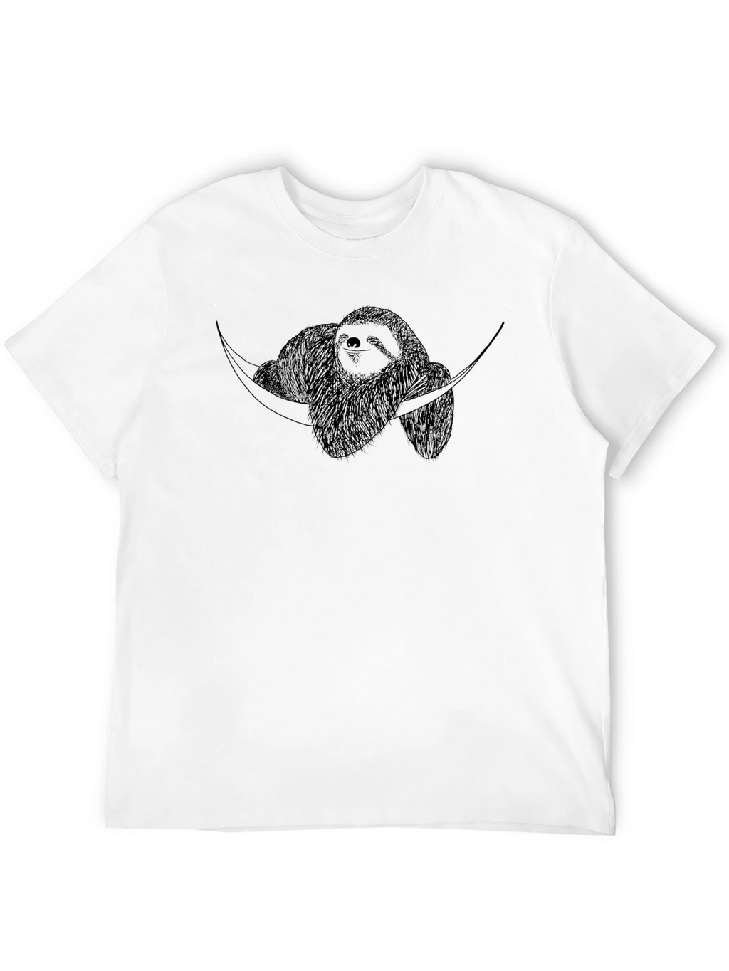 Sloth Hammock Graphic T-Shirt - Relaxed Style