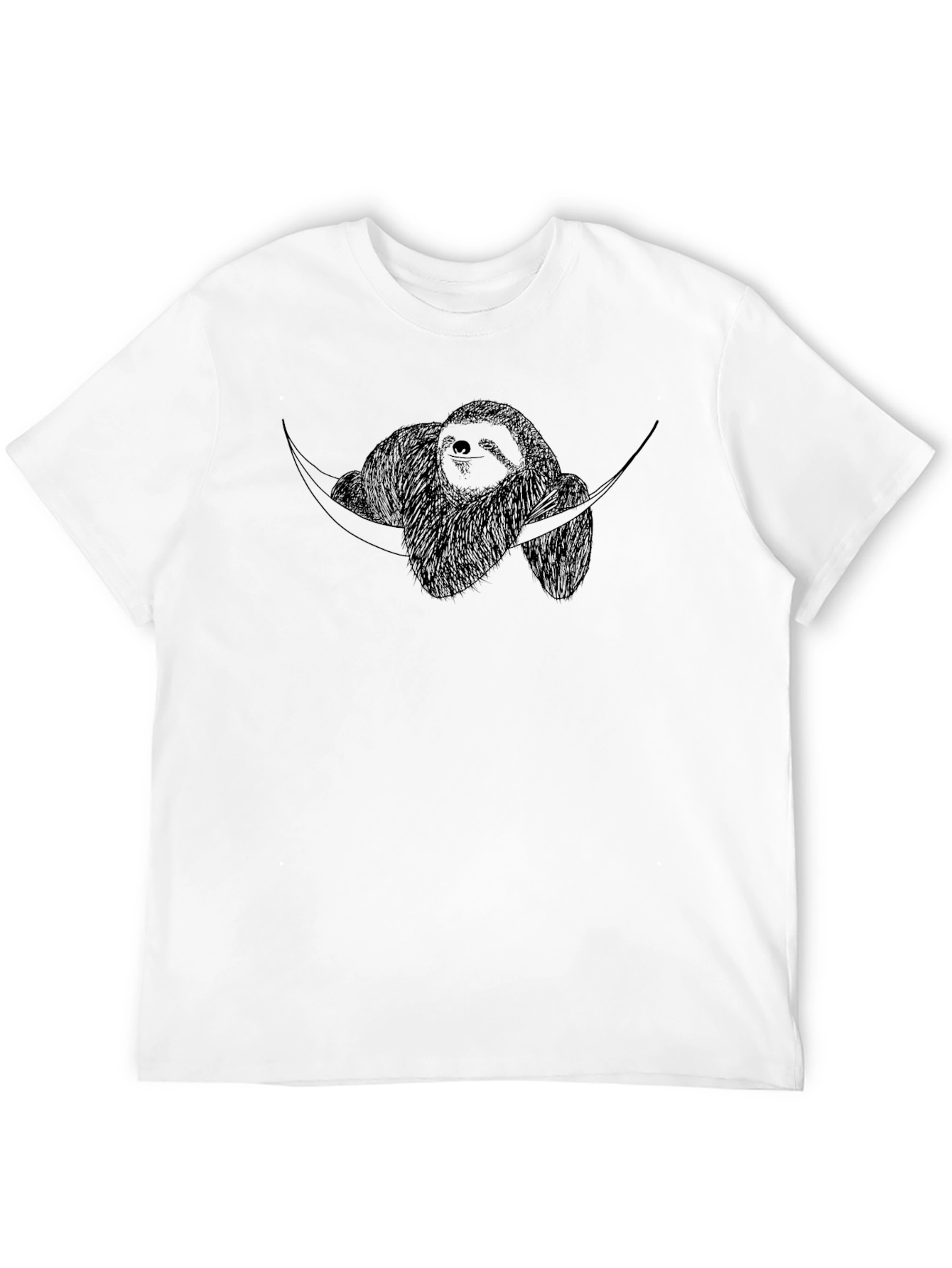 Sloth Hammock Graphic T-Shirt - Relaxed Style