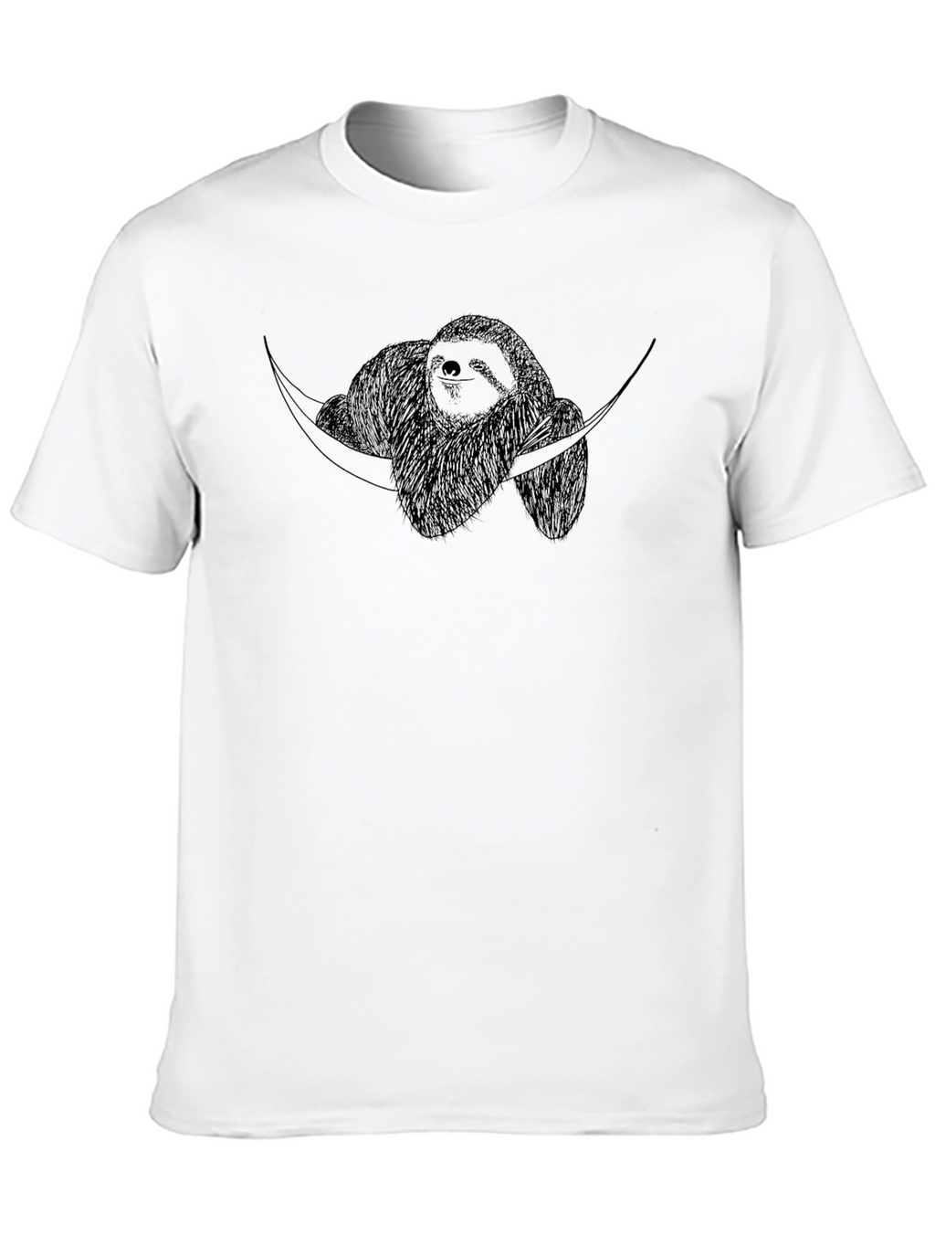 Sloth Hammock Graphic T-Shirt - Relaxed Style