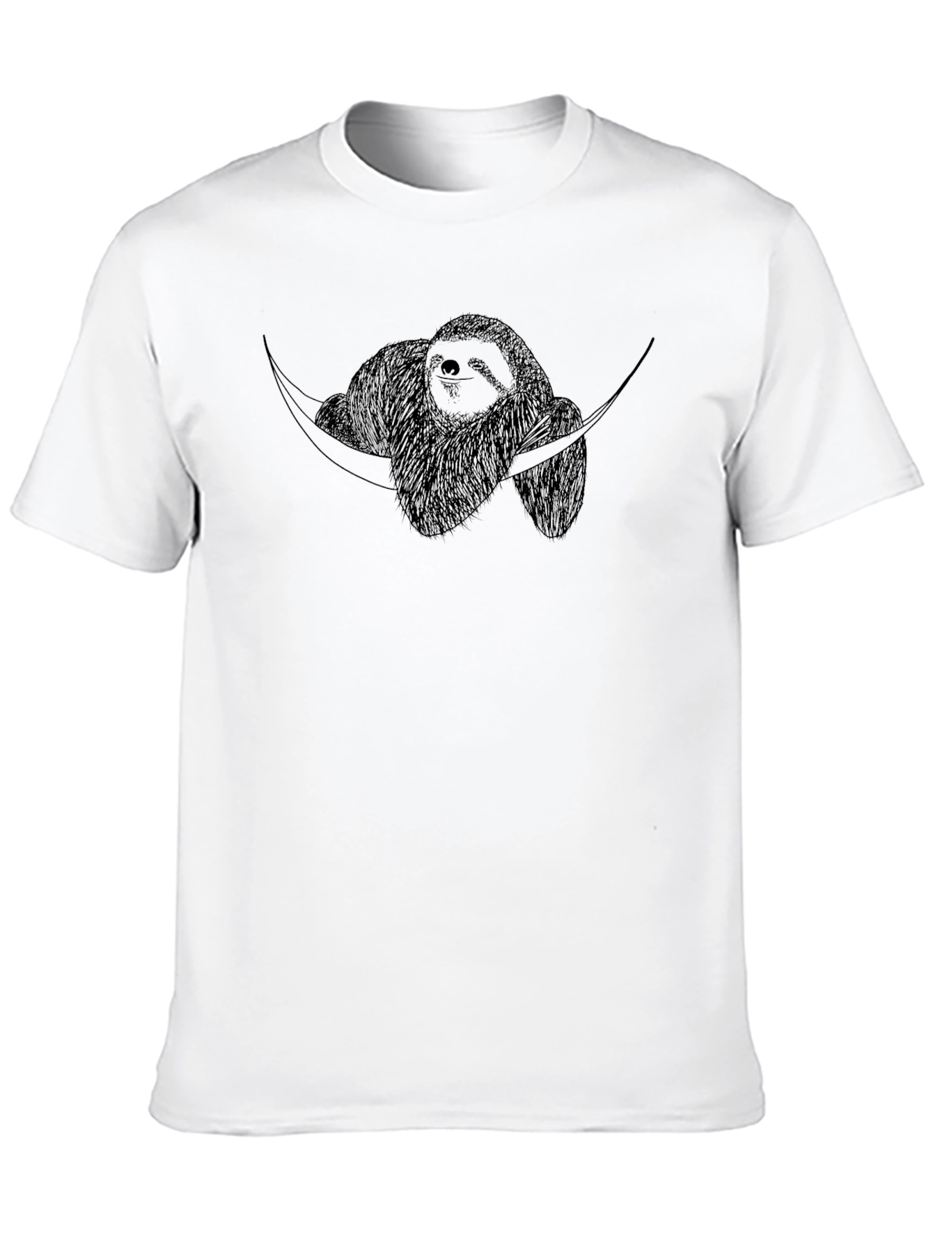 Sloth Hammock Graphic T-Shirt - Relaxed Style