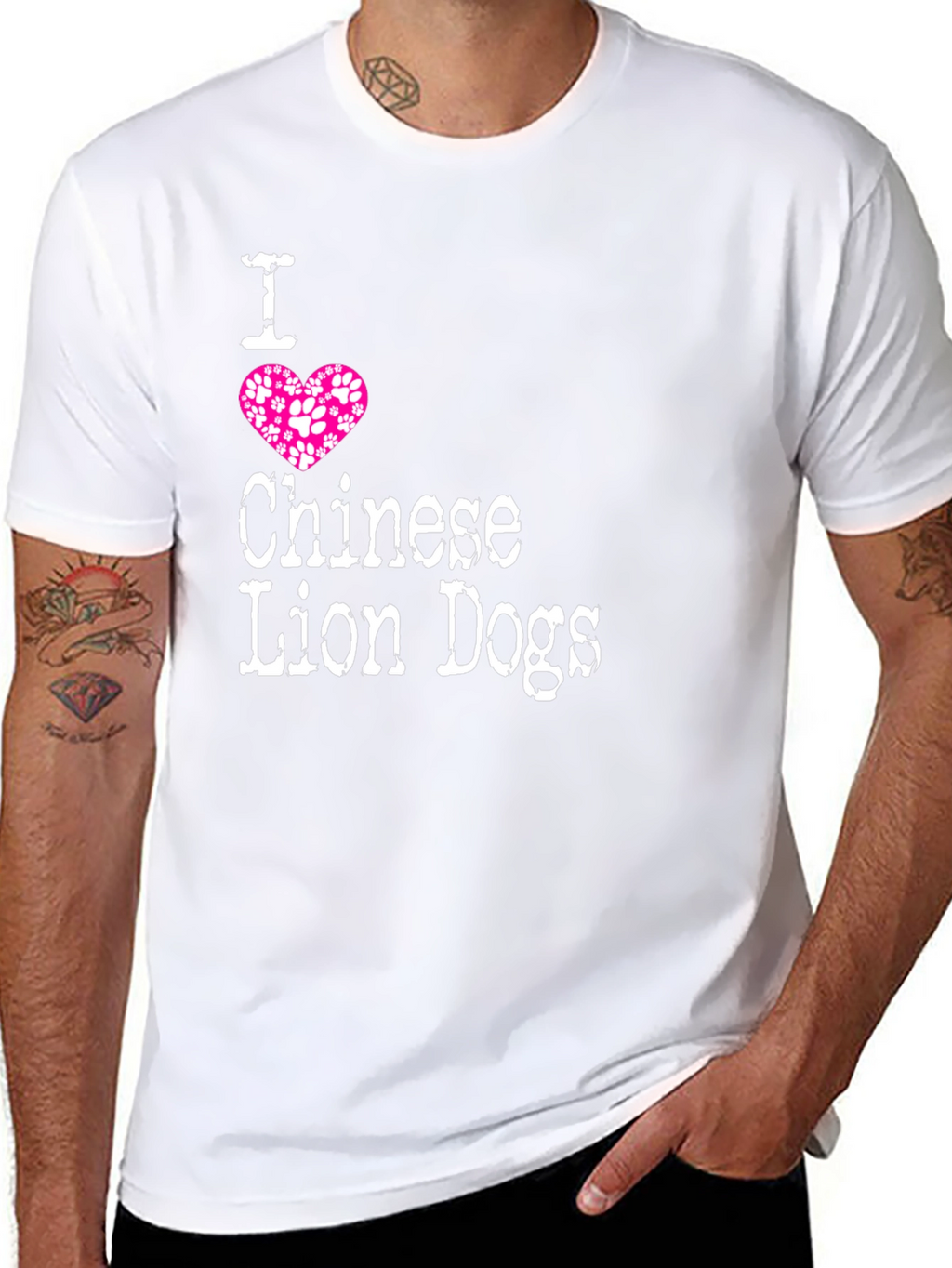 I Love Chinese Lion Dogs T-Shirt