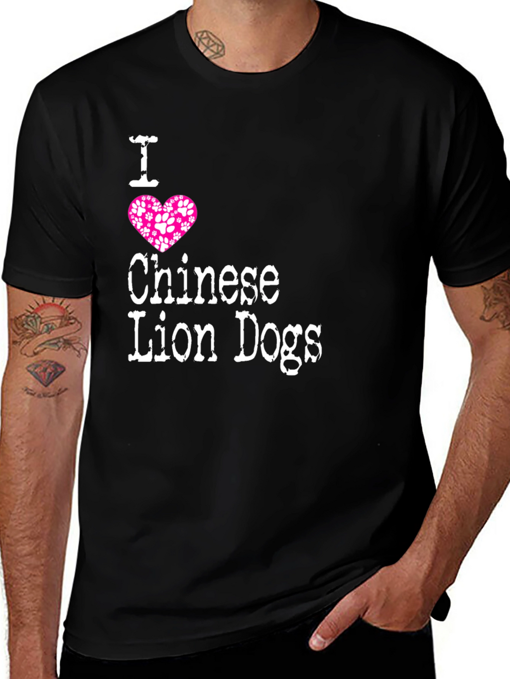 I Love Chinese Lion Dogs T-Shirt