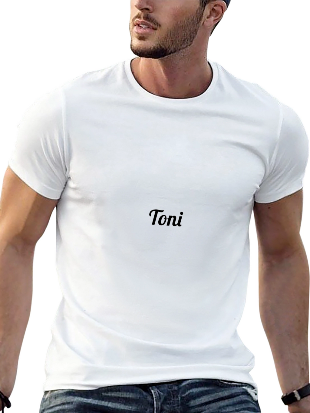 Mens Black Custom Toni T-Shirt