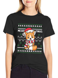 Christmas Corgi Dog Unisex T-Shirt