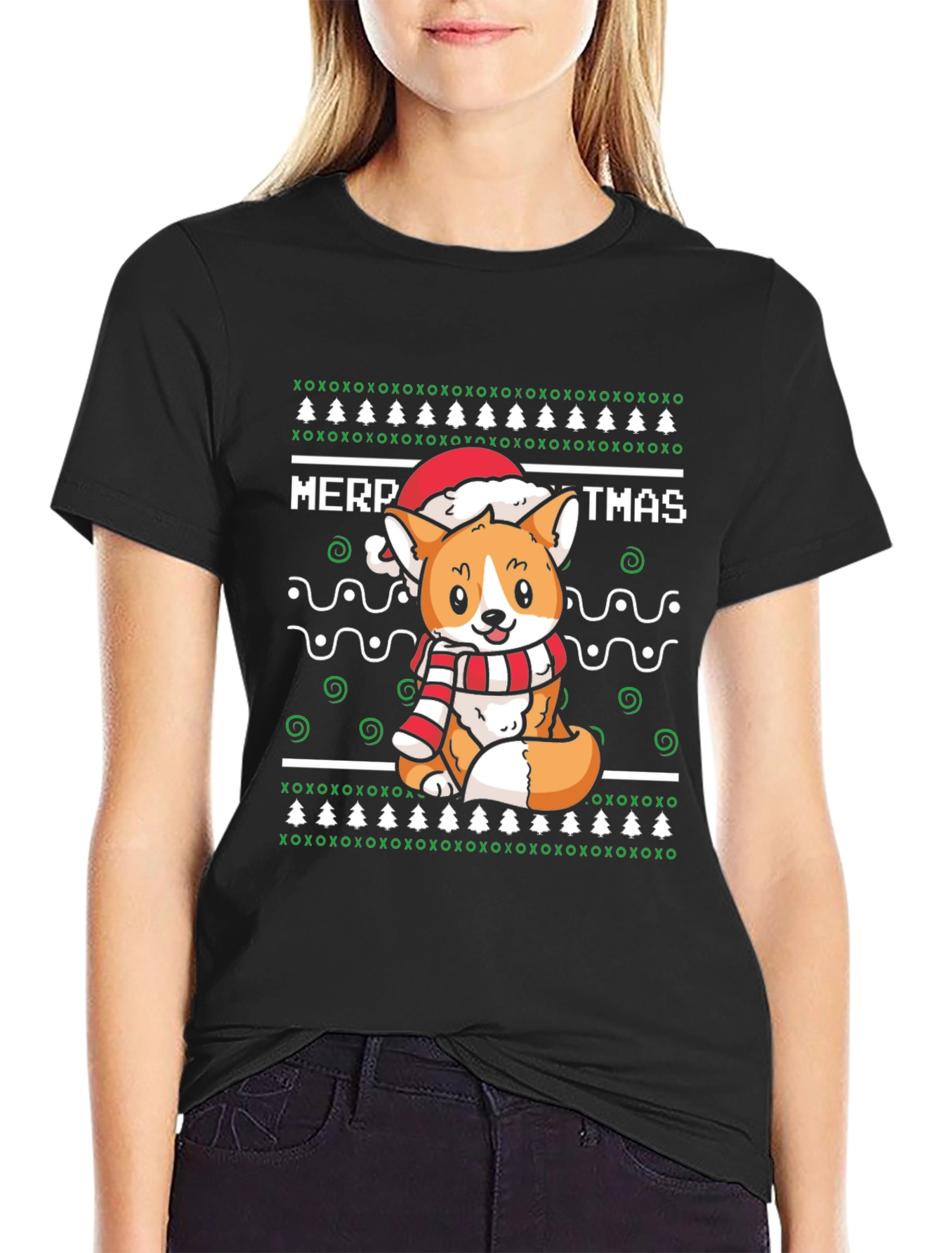 Christmas Corgi Dog Unisex T-Shirt