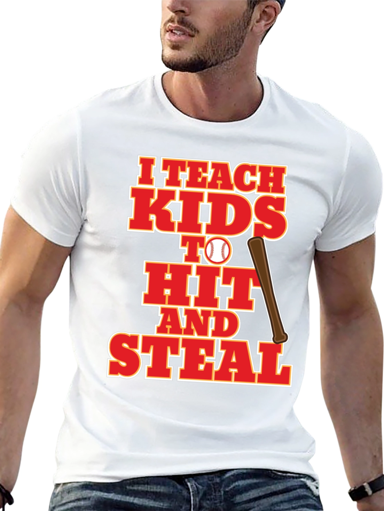 I Teach Kids to Hit and Steal Baseball T-Shirt