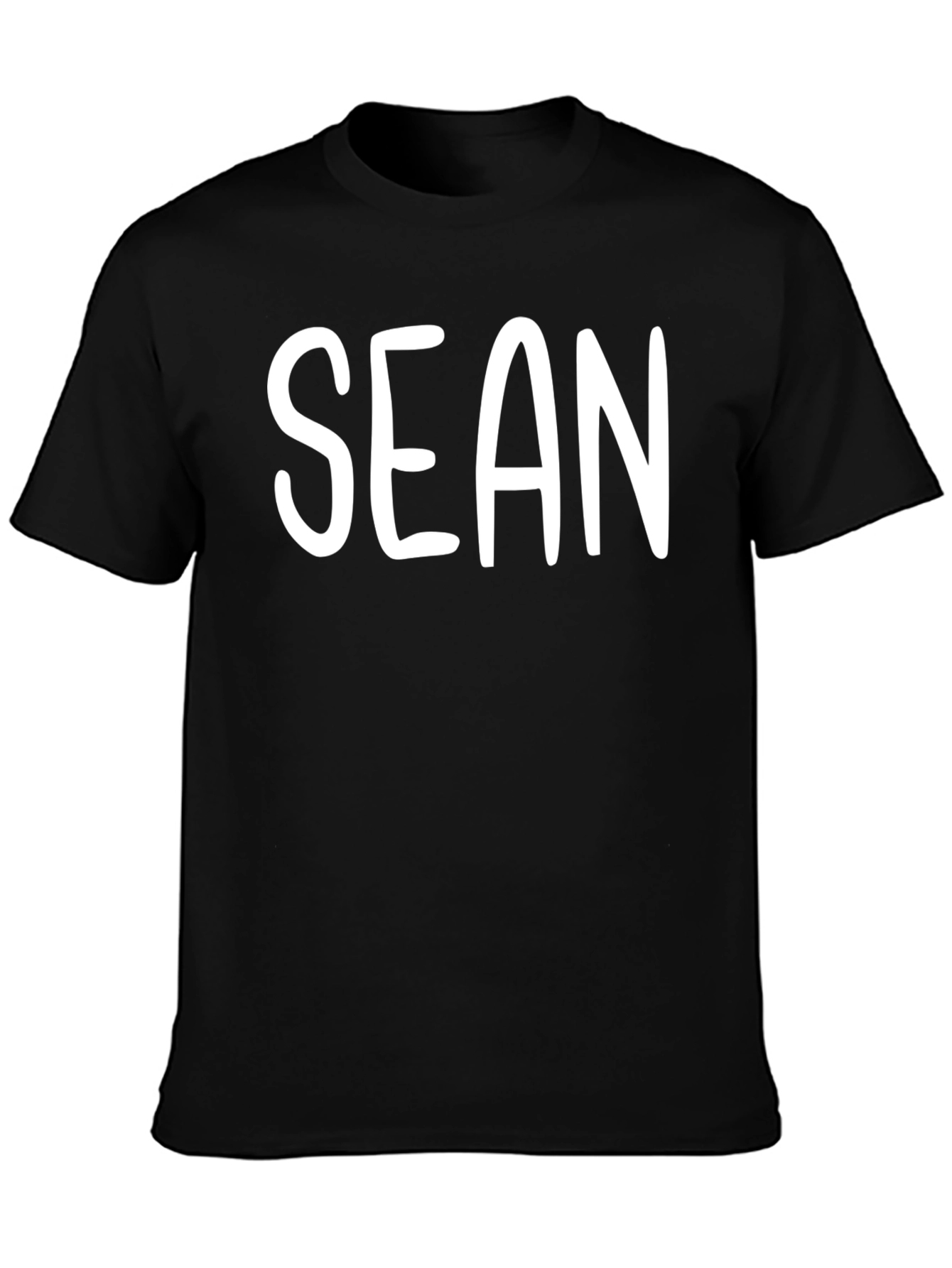 Personalized Sean Mens Black T-Shirt