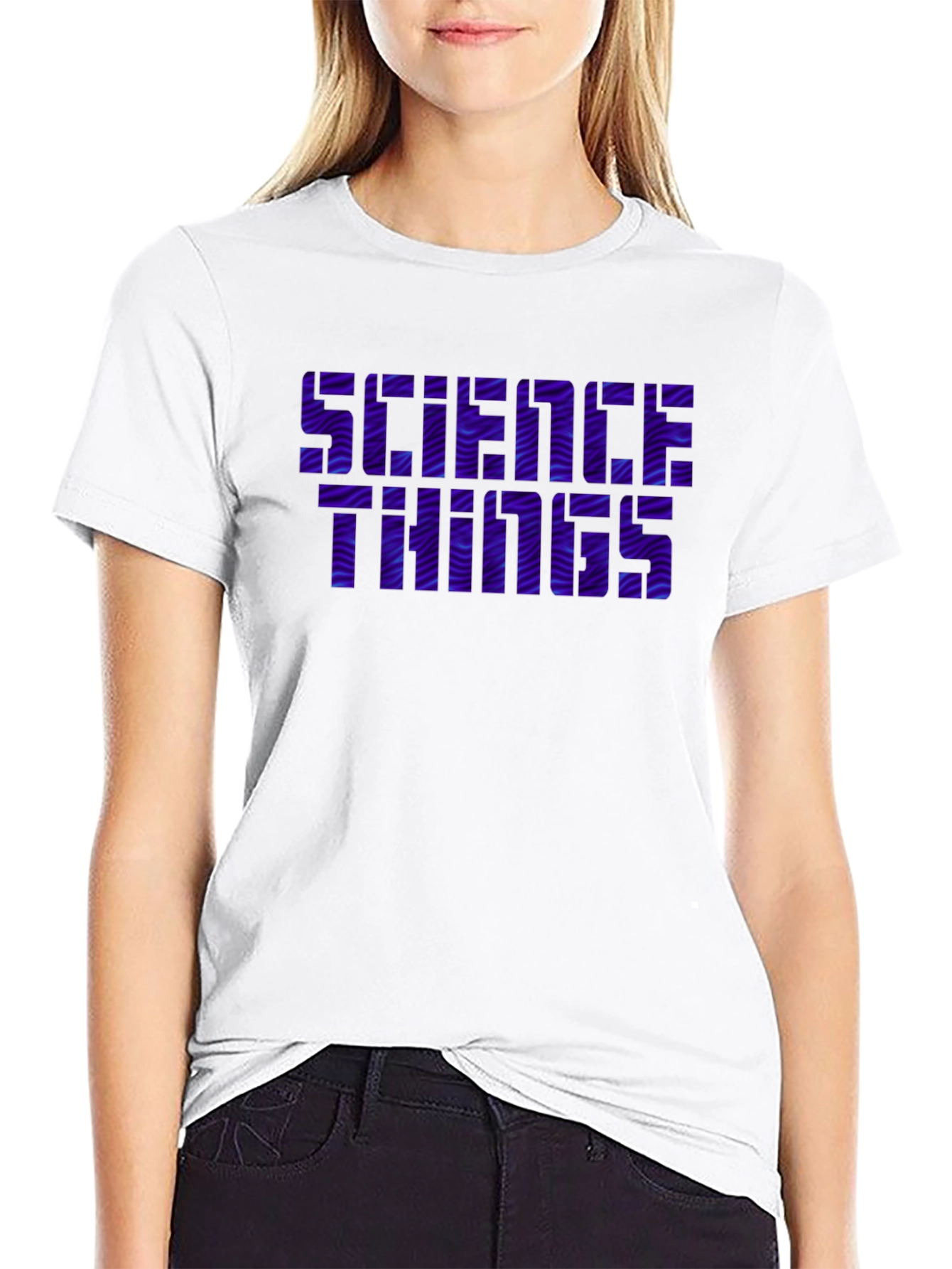 Science Things Graphic Tee - Black Casual T-Shirt