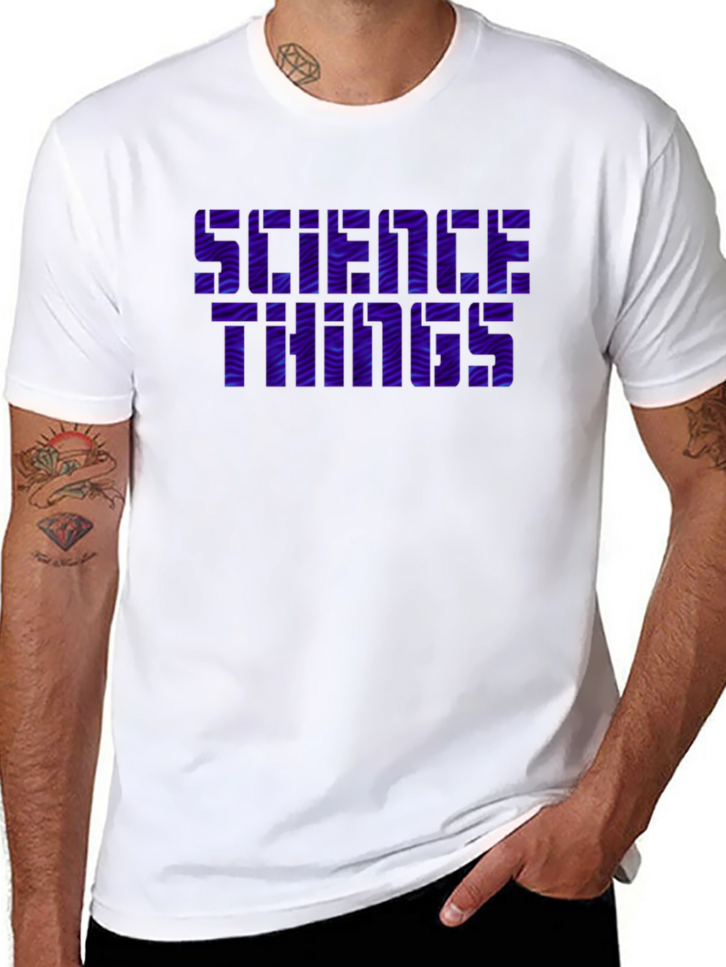 Science Things Graphic Tee - Black Casual T-Shirt