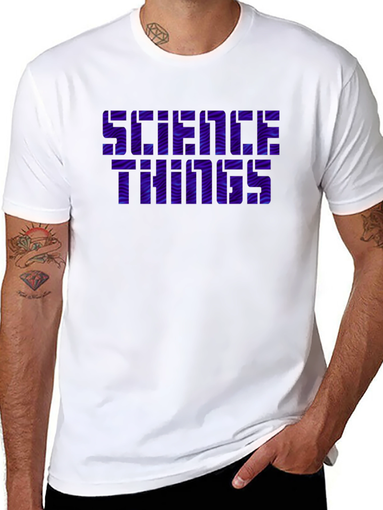 Science Things Graphic Tee - Black Casual T-Shirt