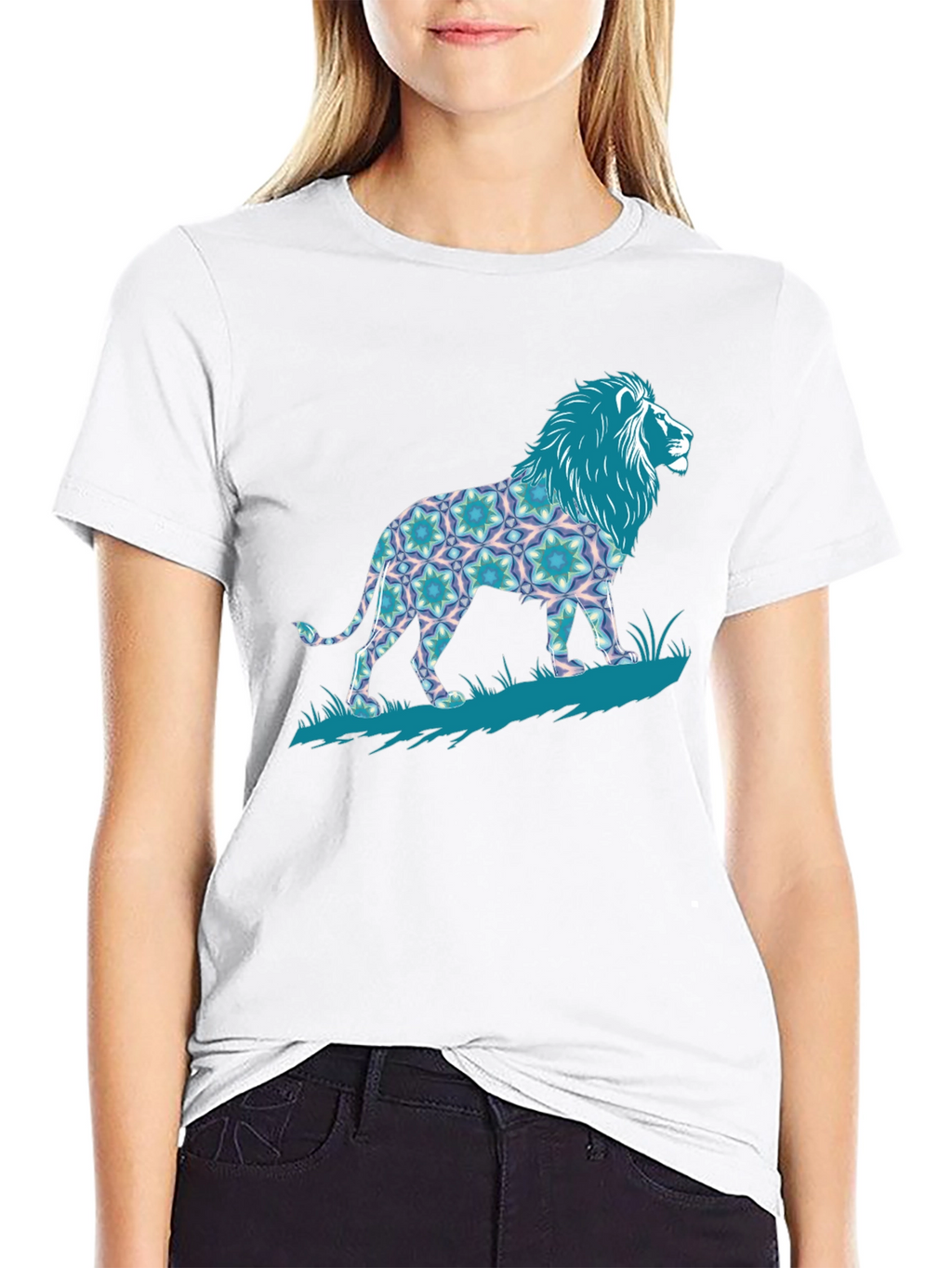 Lion Graphic Print Tee - Bold Mens T-Shirt
