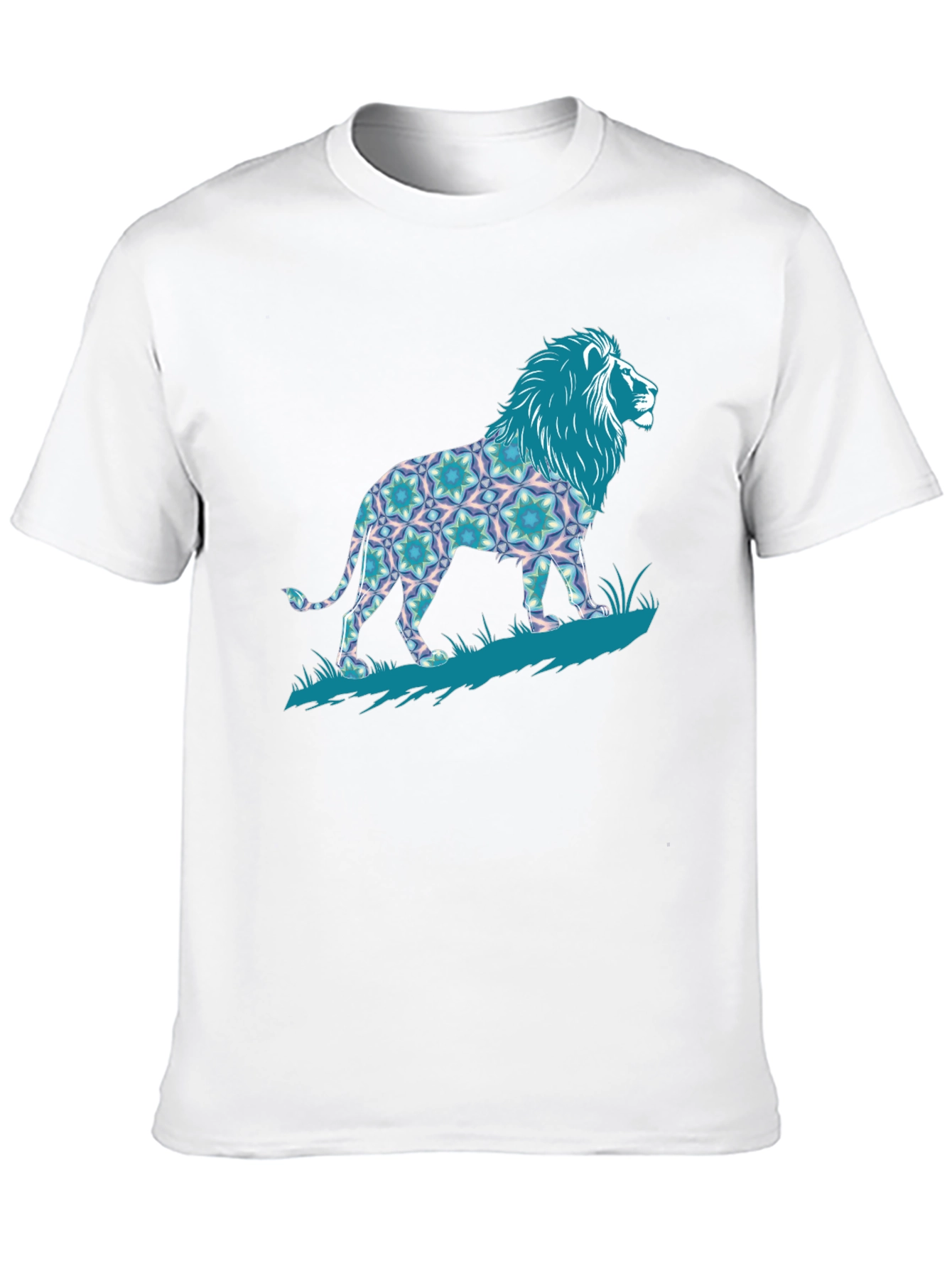 Lion Graphic Print Tee - Bold Mens T-Shirt