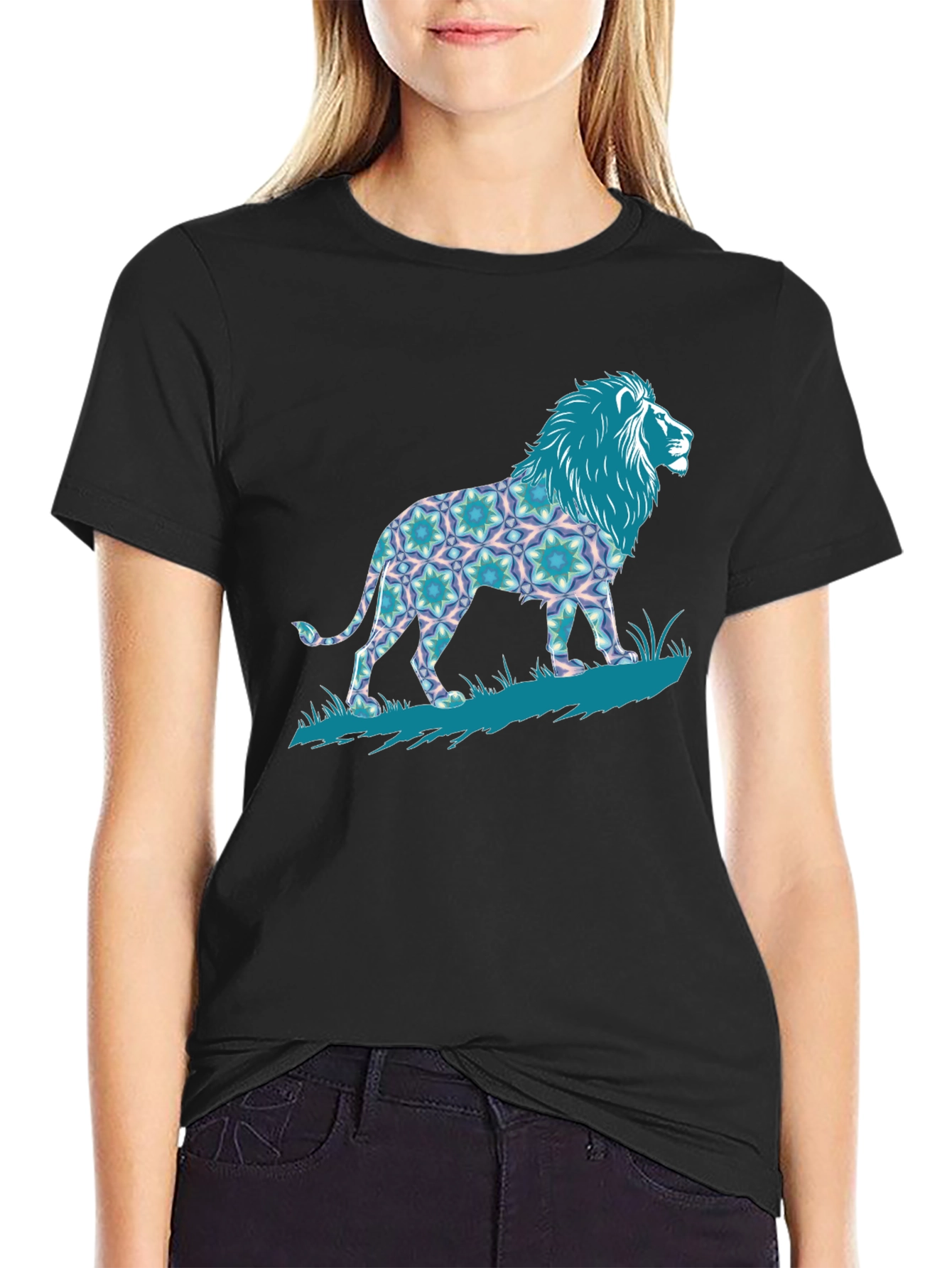 Lion Graphic Print Tee - Bold Mens T-Shirt