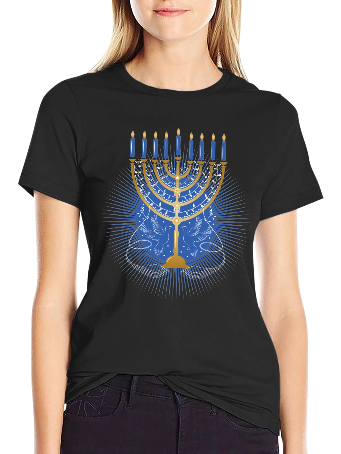 Hanukkah Menorah Graphic Tee