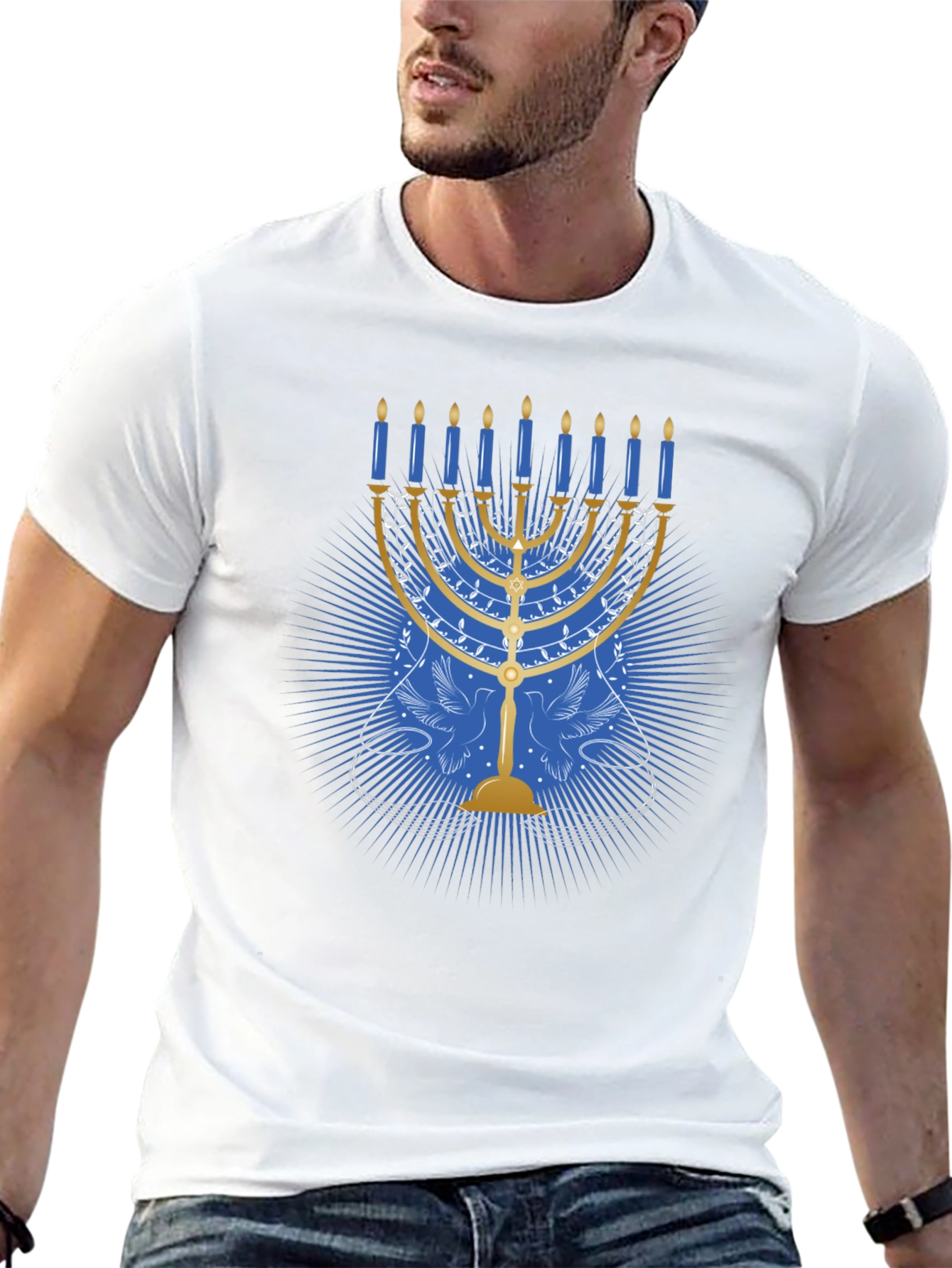 Hanukkah Menorah Graphic Tee