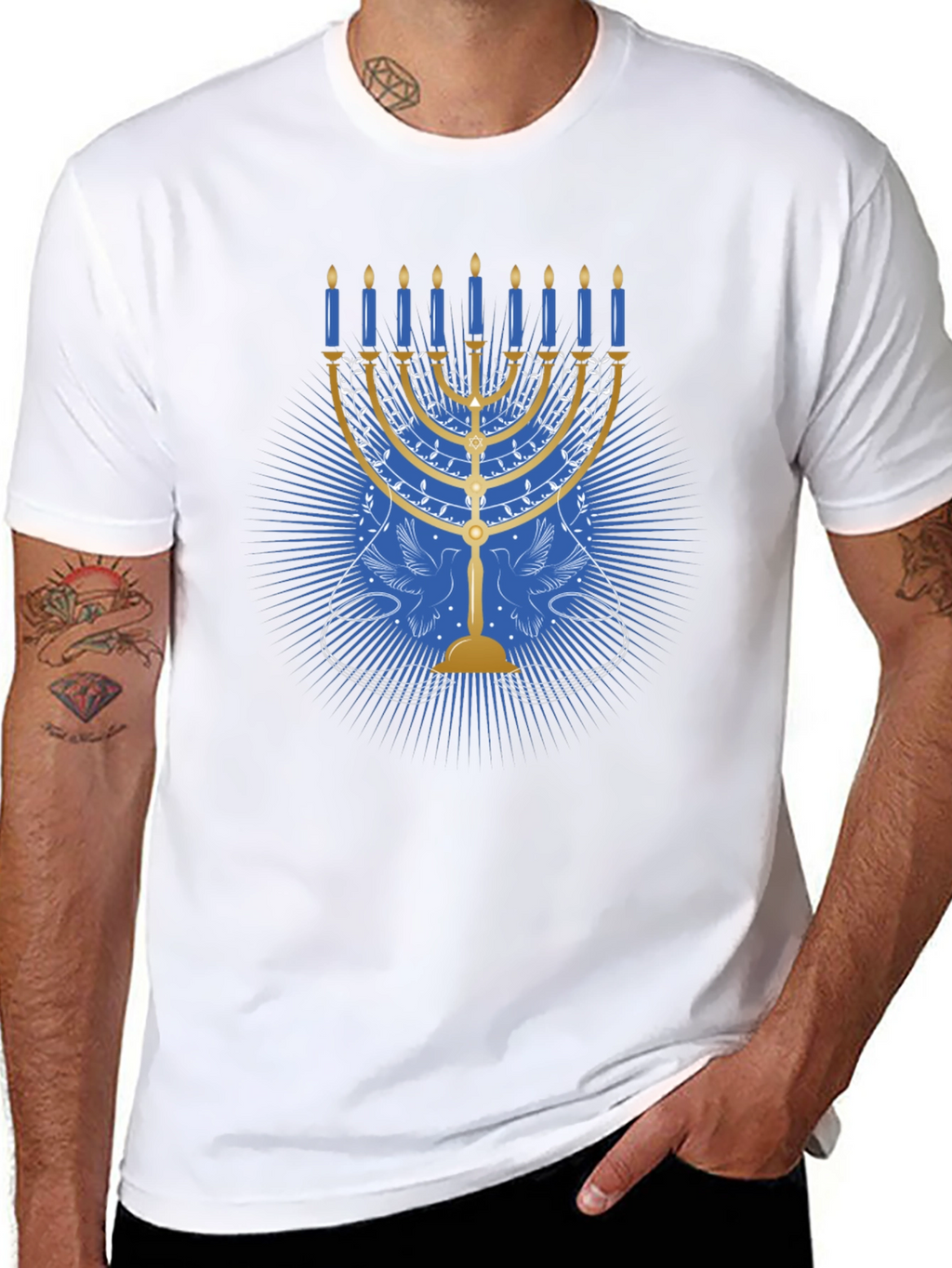 Hanukkah Menorah Graphic Tee
