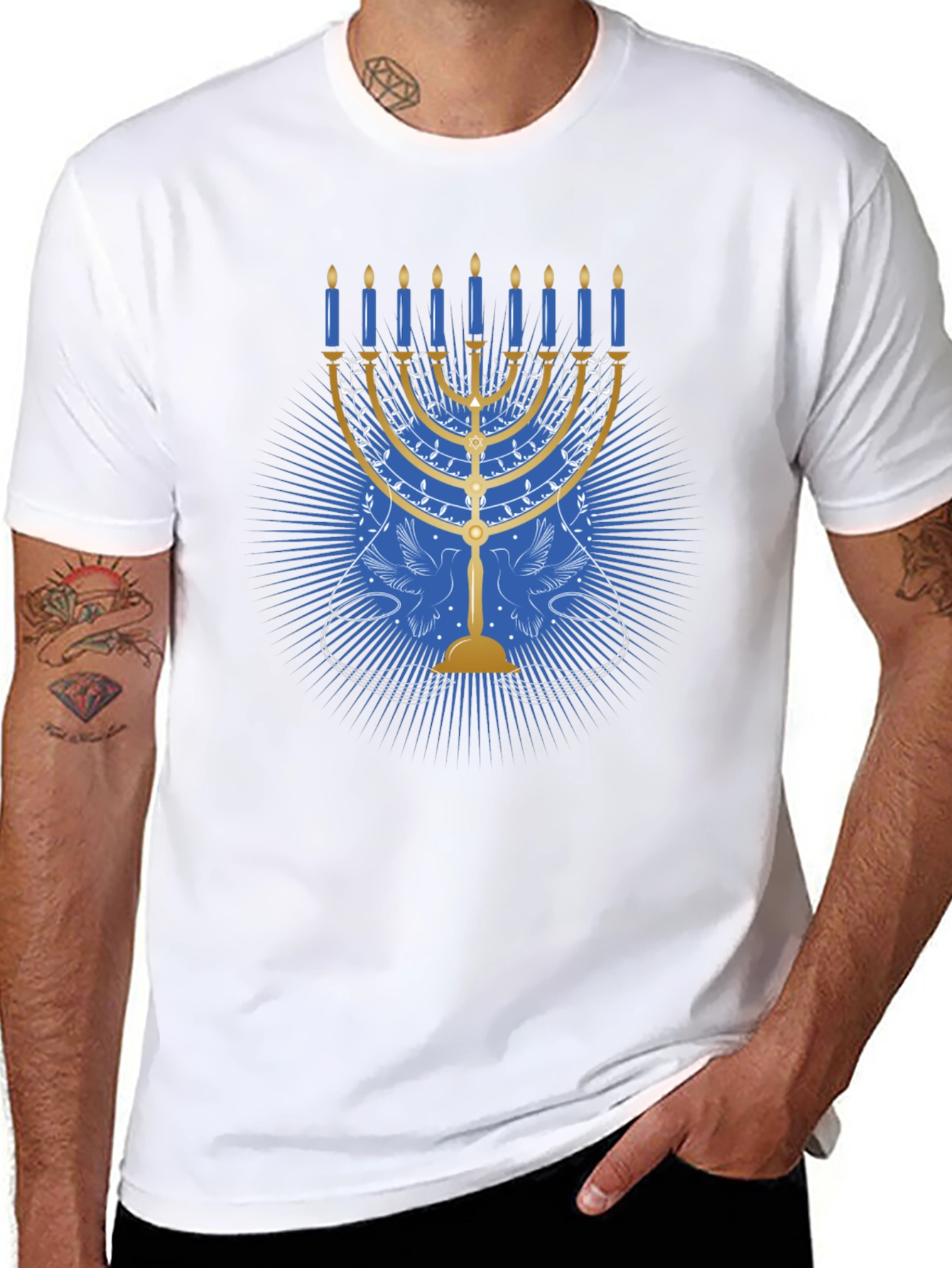 Hanukkah Menorah Graphic Tee