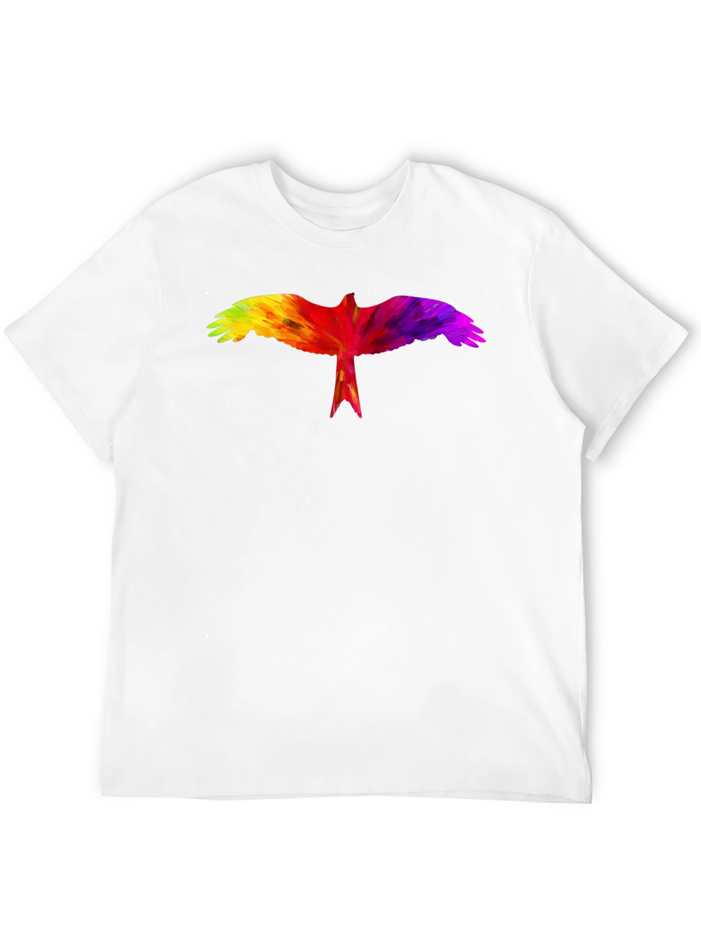 Rainbow Bird Graphic Black T-Shirt