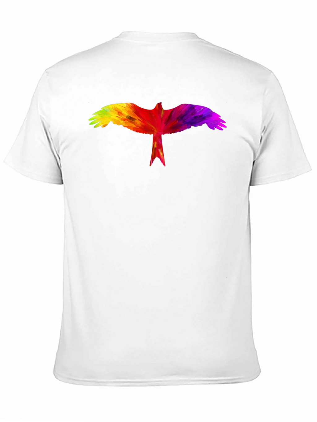 Rainbow Bird Graphic Black T-Shirt