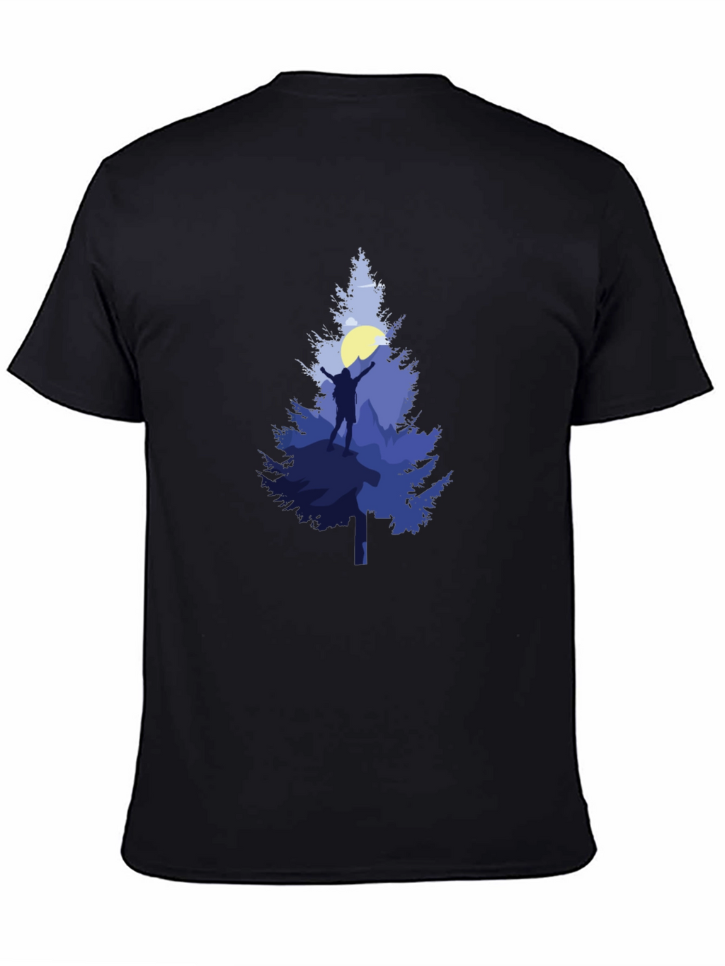 Mountain Hiker Graphic Tee - Black