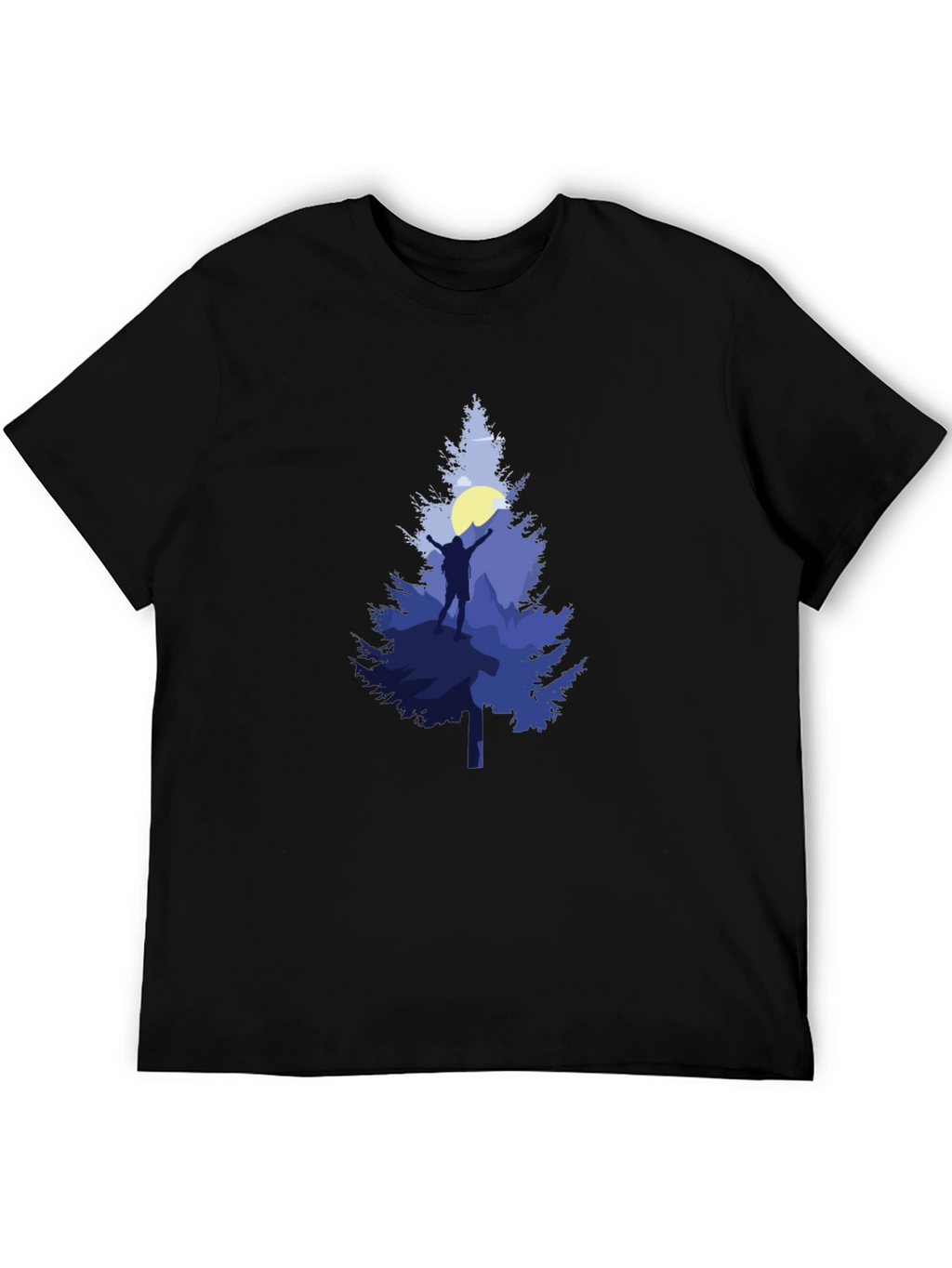 Mountain Hiker Graphic Tee - Black