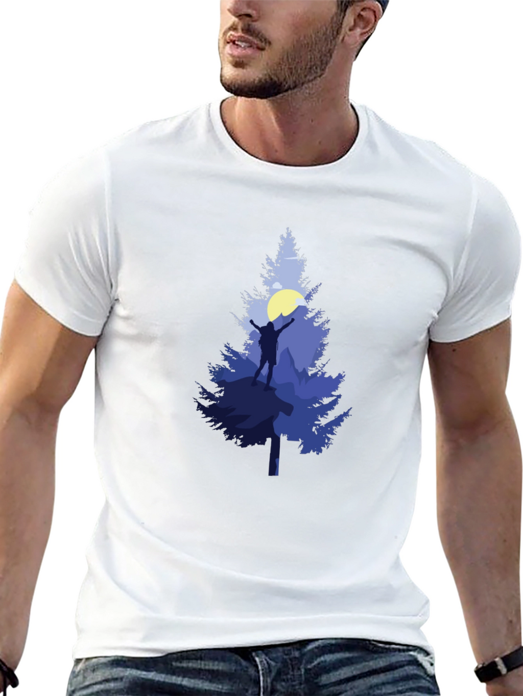 Mountain Hiker Graphic Tee - Black