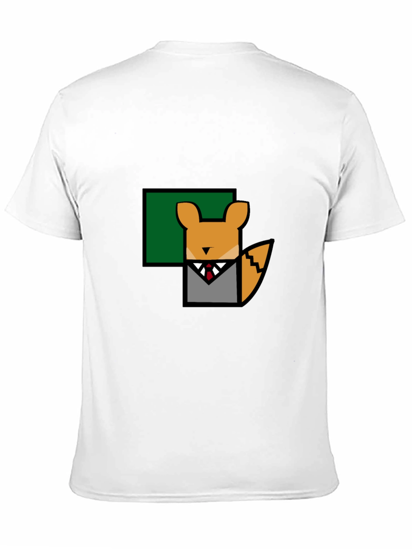 Fox in Suit T-Shirt - Geometric Design