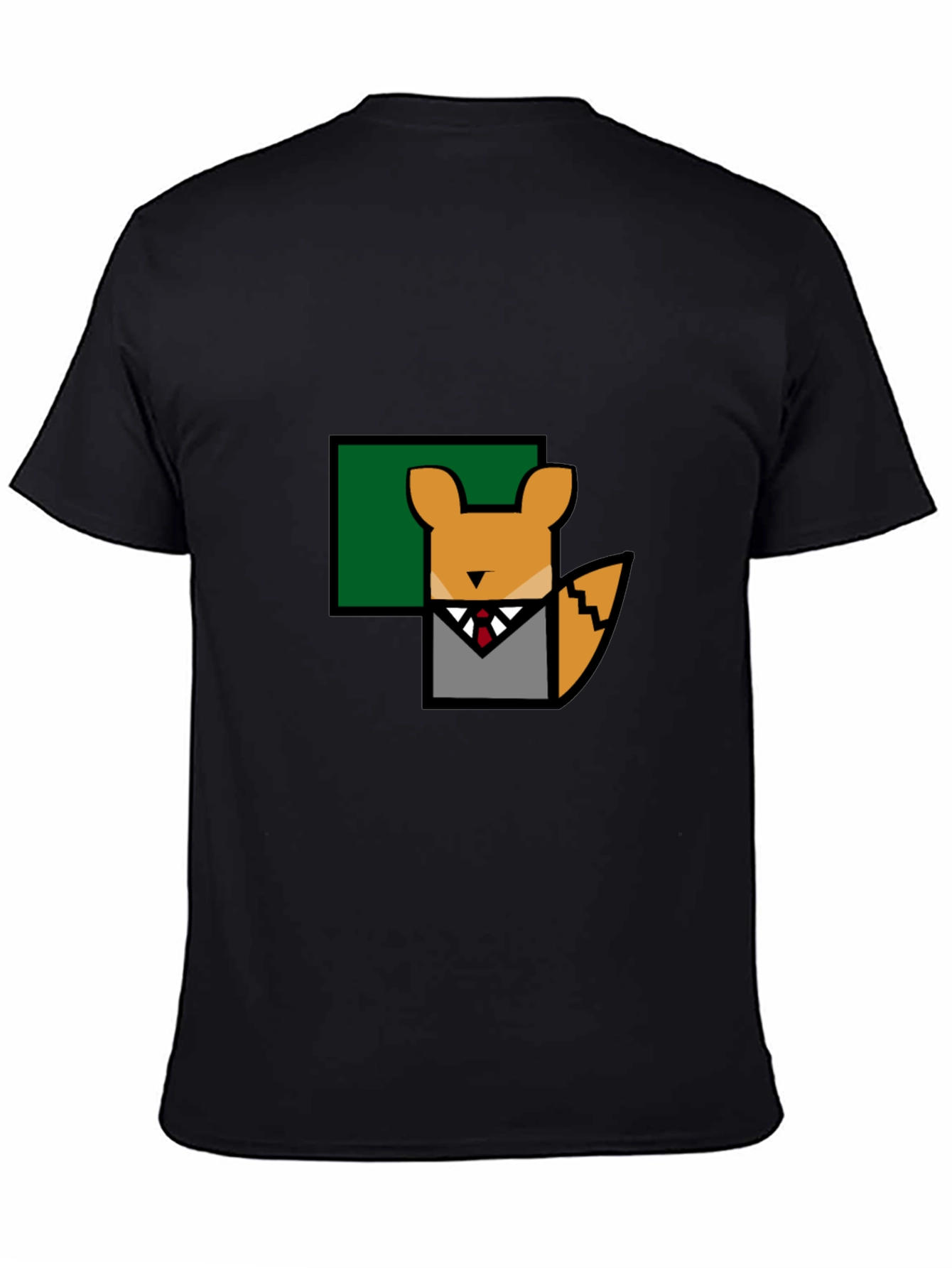 Fox in Suit T-Shirt - Geometric Design