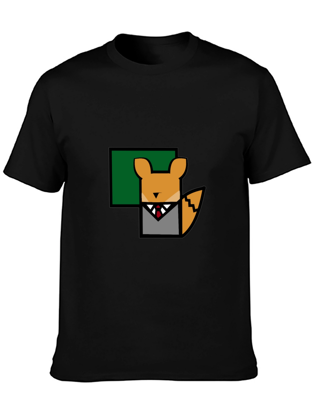 Fox in Suit T-Shirt - Geometric Design
