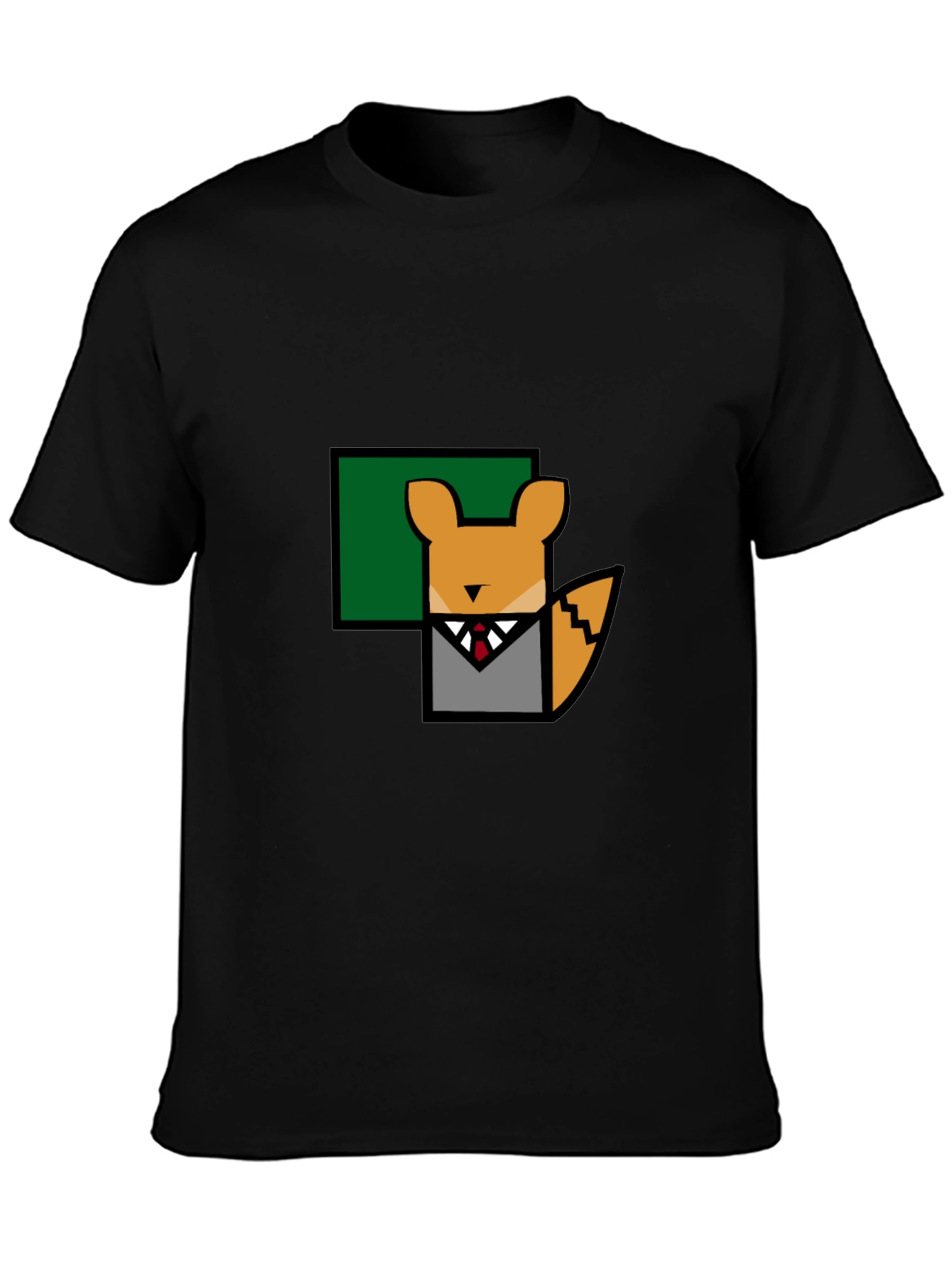 Fox in Suit T-Shirt - Geometric Design