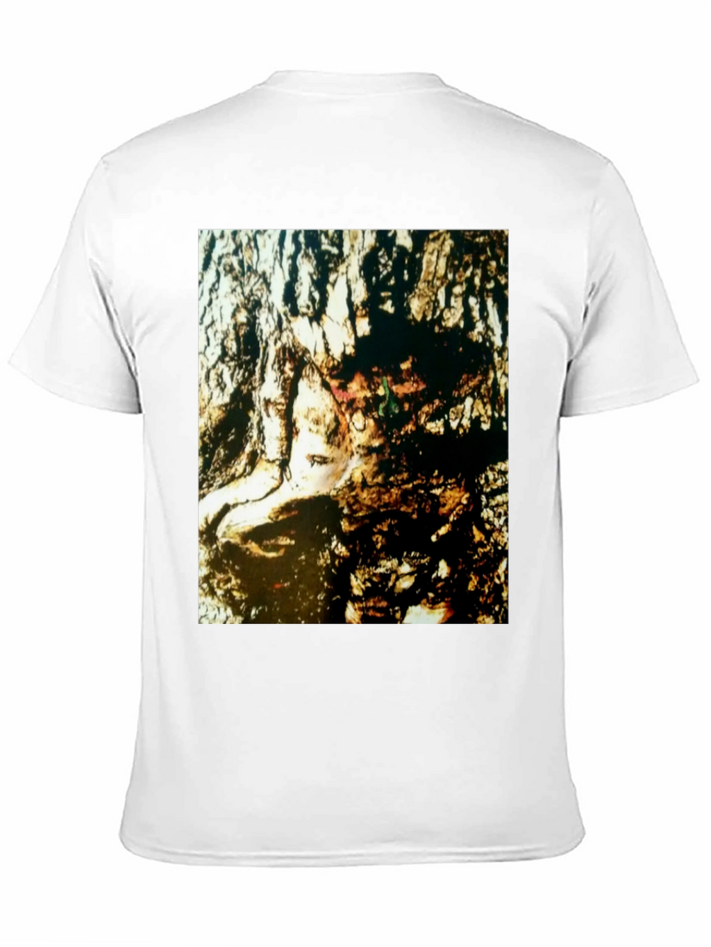 Abstract Face Print Black T-Shirt