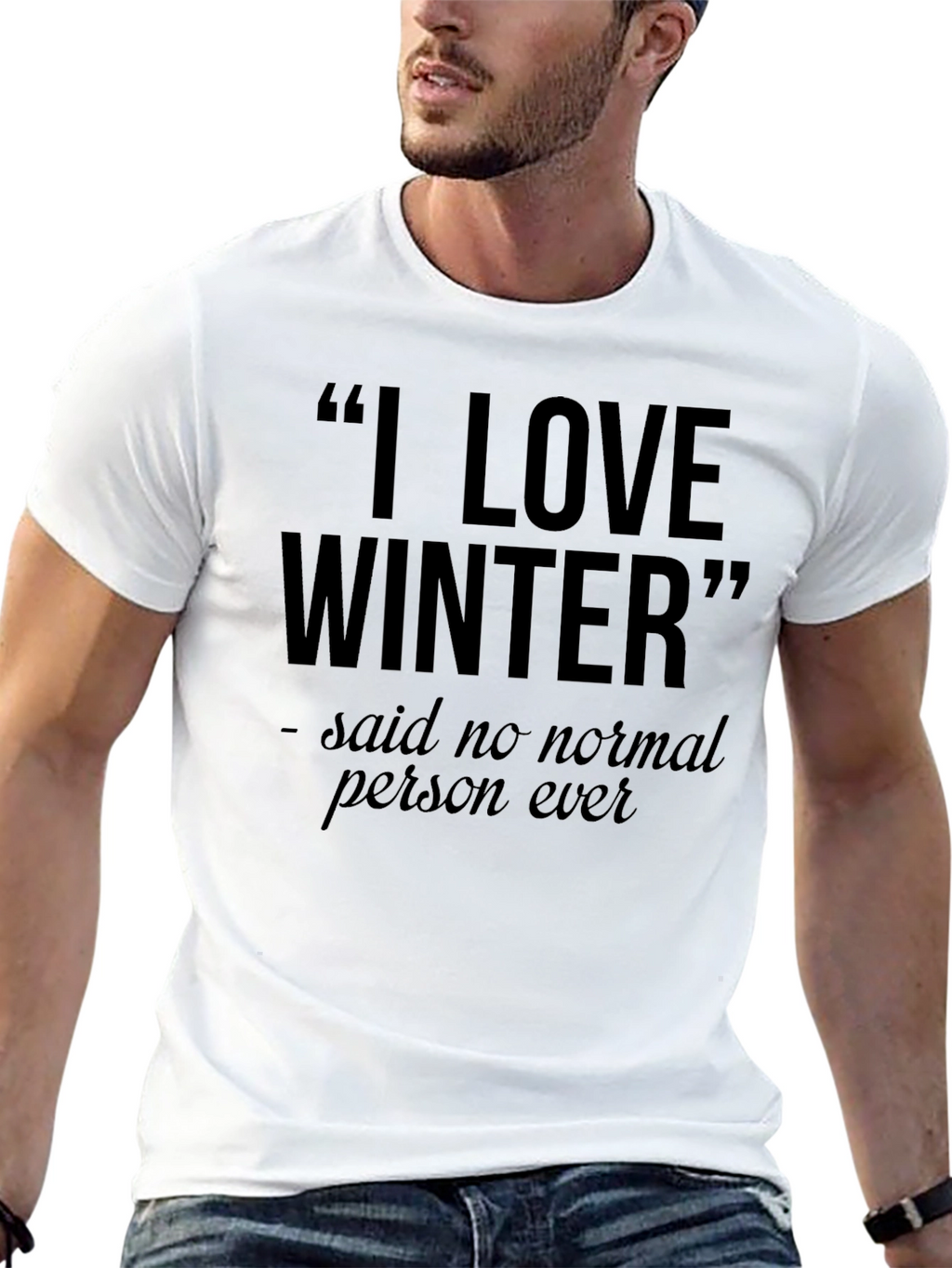 I Love Winter Funny Graphic Tee