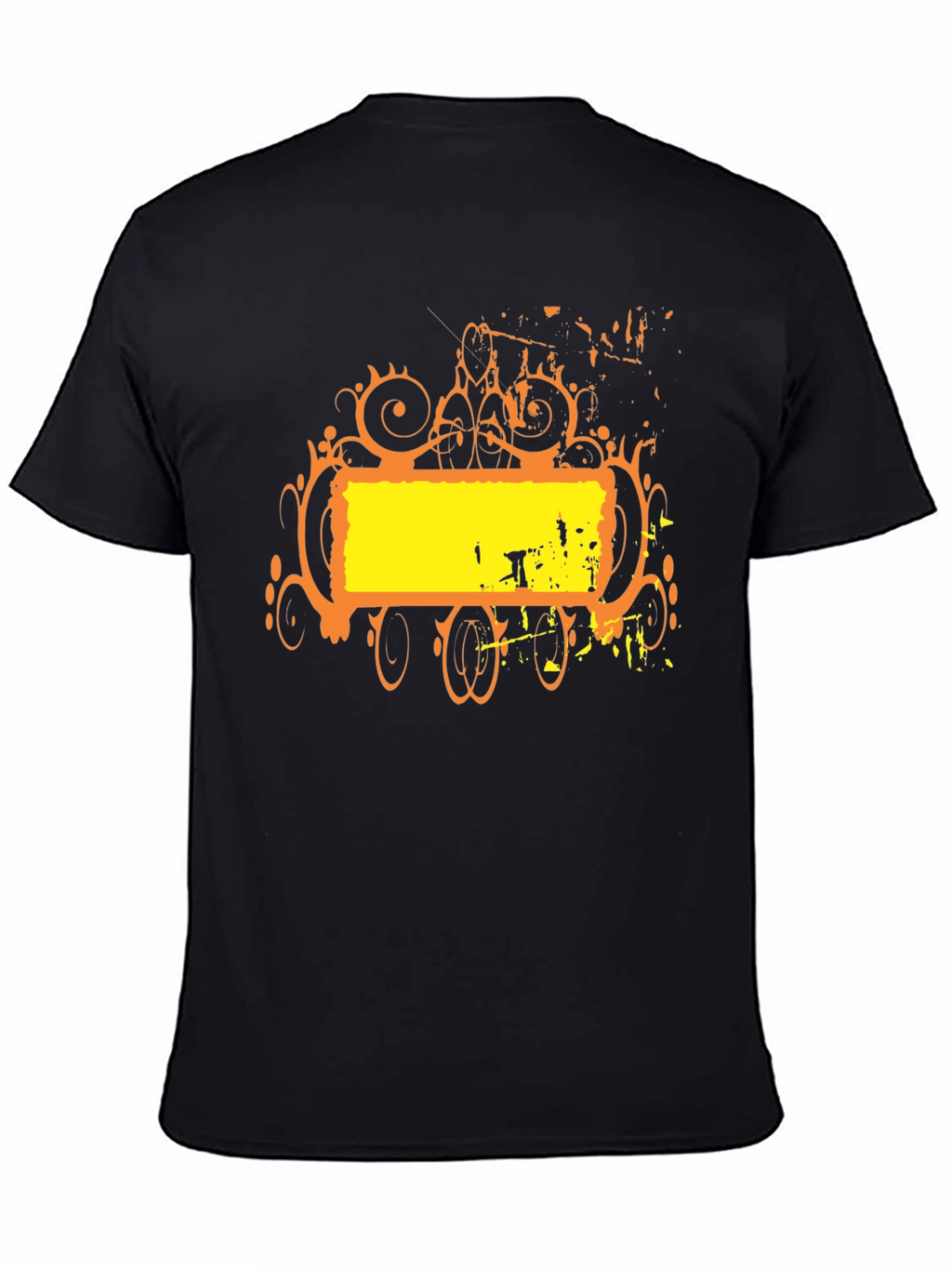 Abstract Graphic T-Shirt - Black