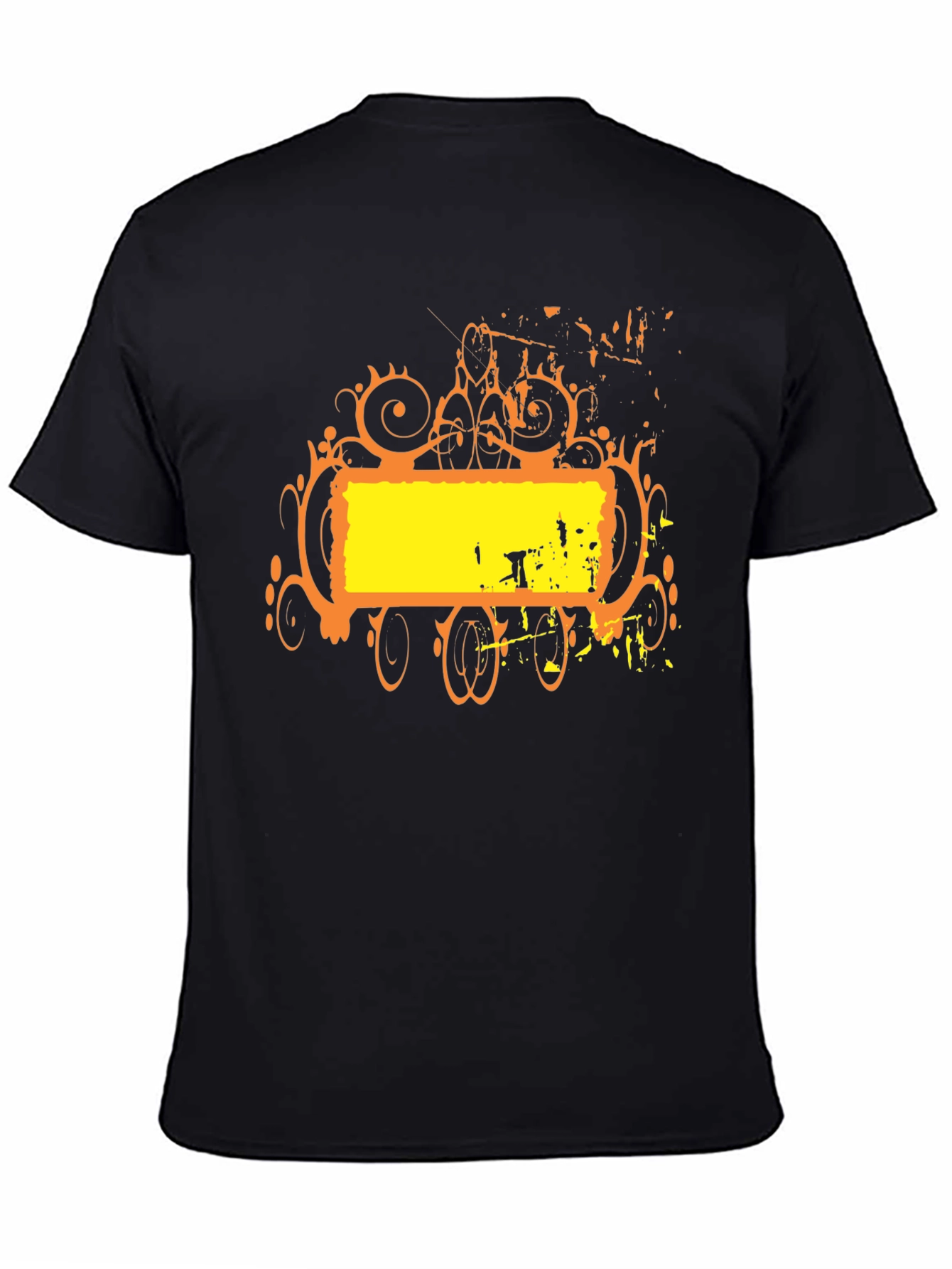 Abstract Graphic T-Shirt - Black