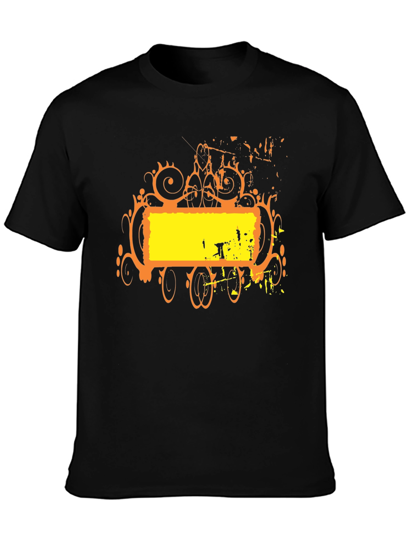 Abstract Graphic T-Shirt - Black