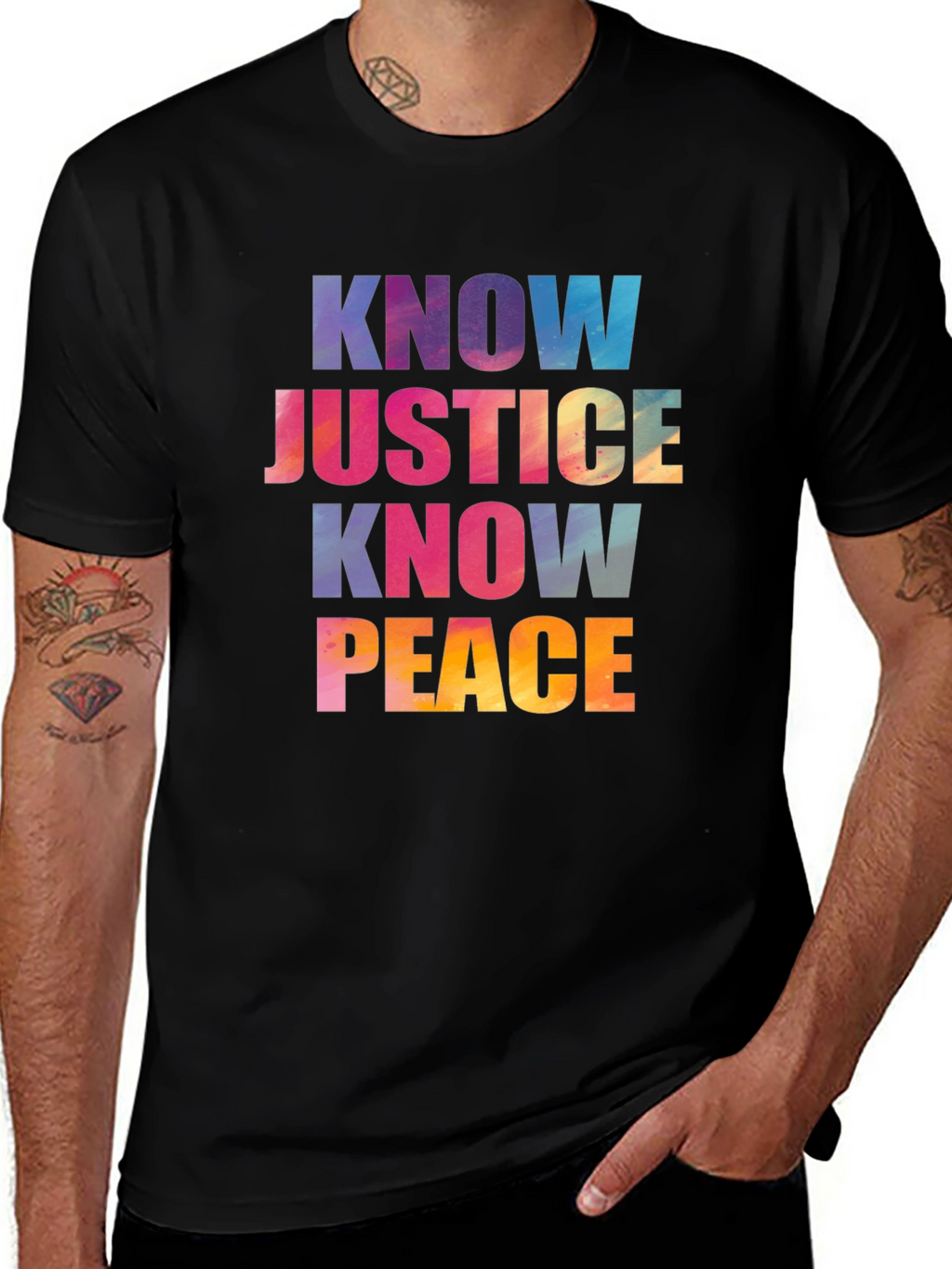 Know Justice Know Peace Graphic T-Shirt