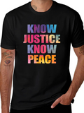 Know Justice Know Peace Graphic T-Shirt