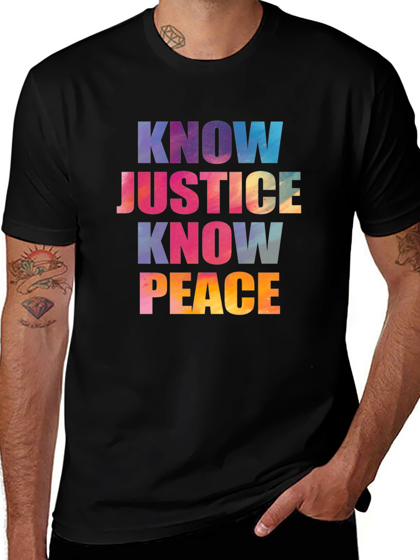 Know Justice Know Peace Graphic T-Shirt