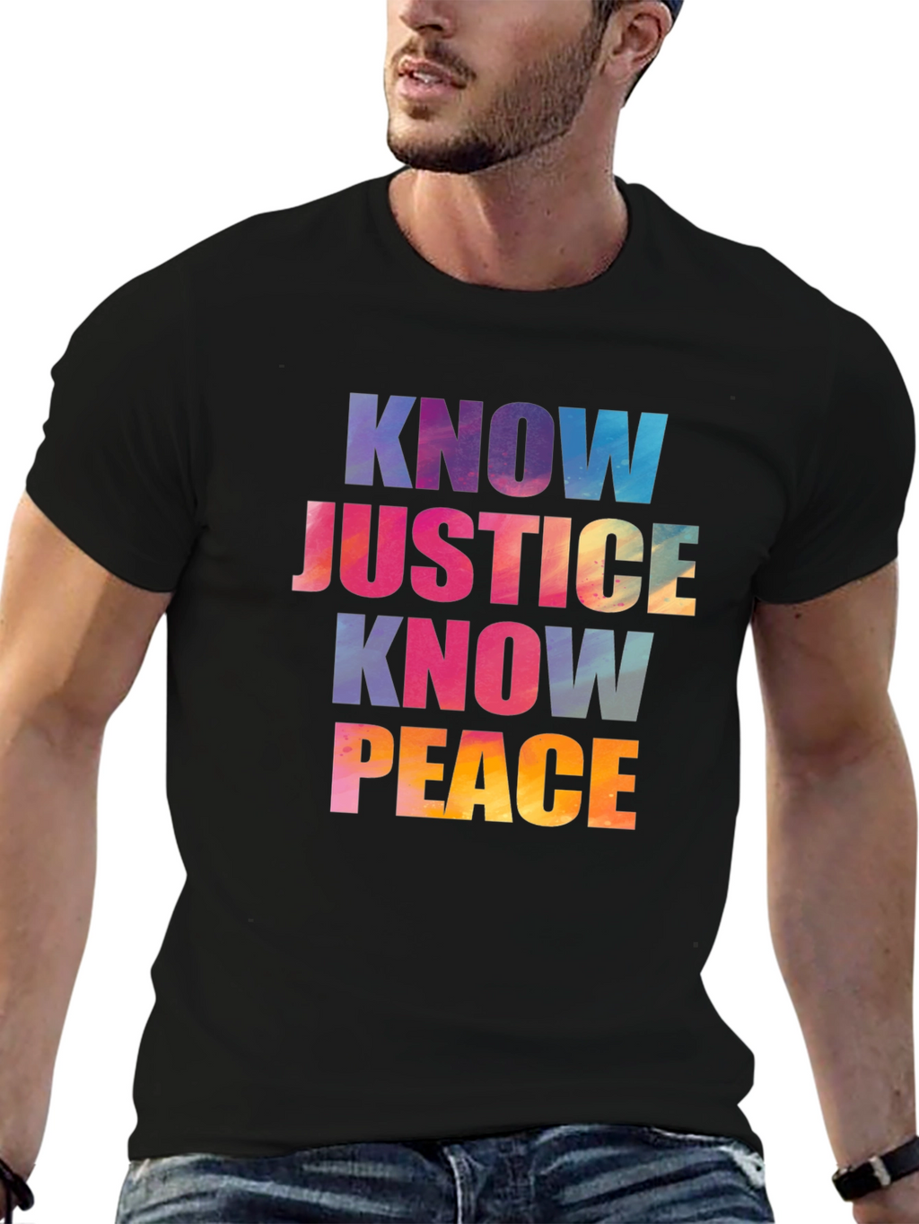 Know Justice Know Peace Graphic T-Shirt