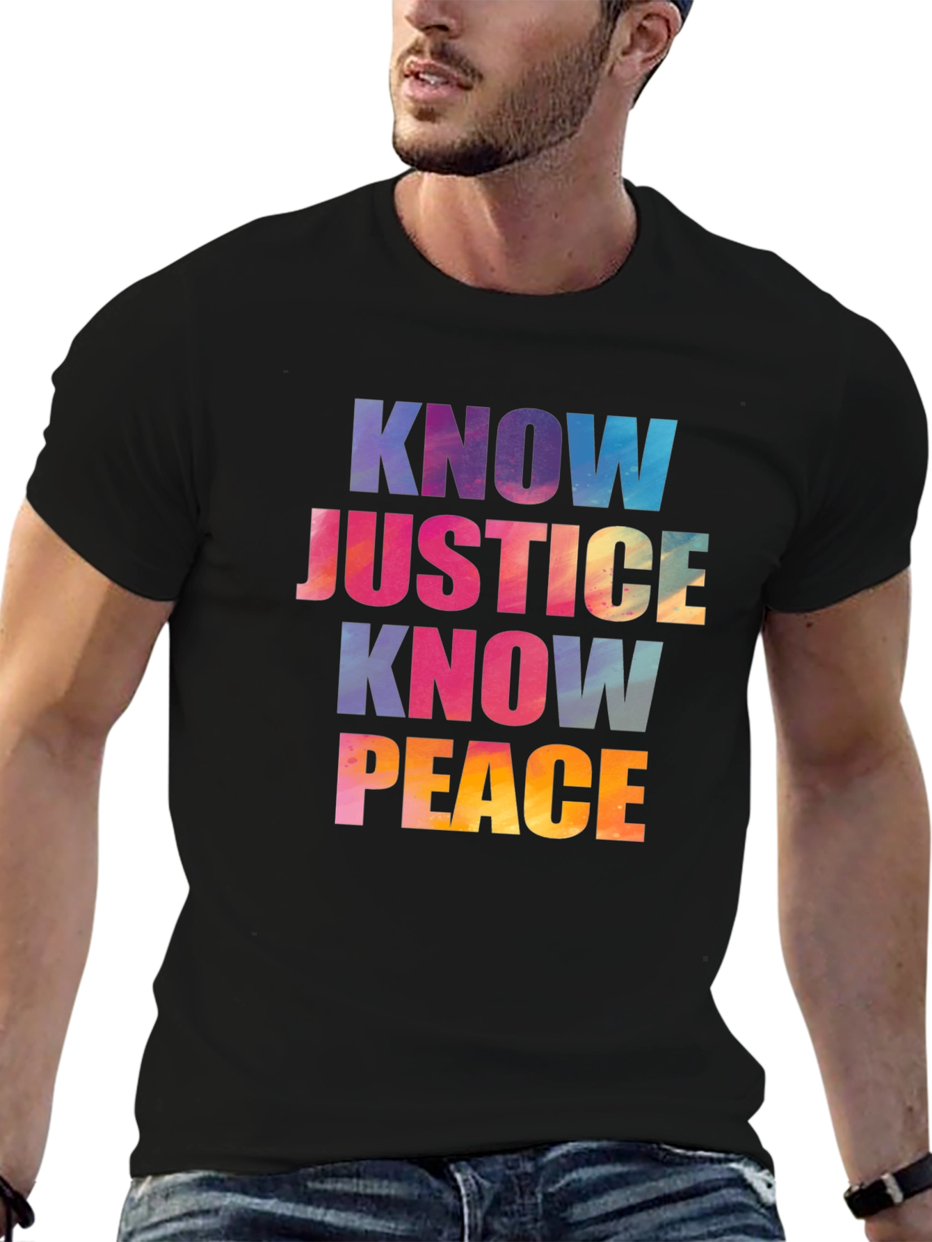 Know Justice Know Peace Graphic T-Shirt
